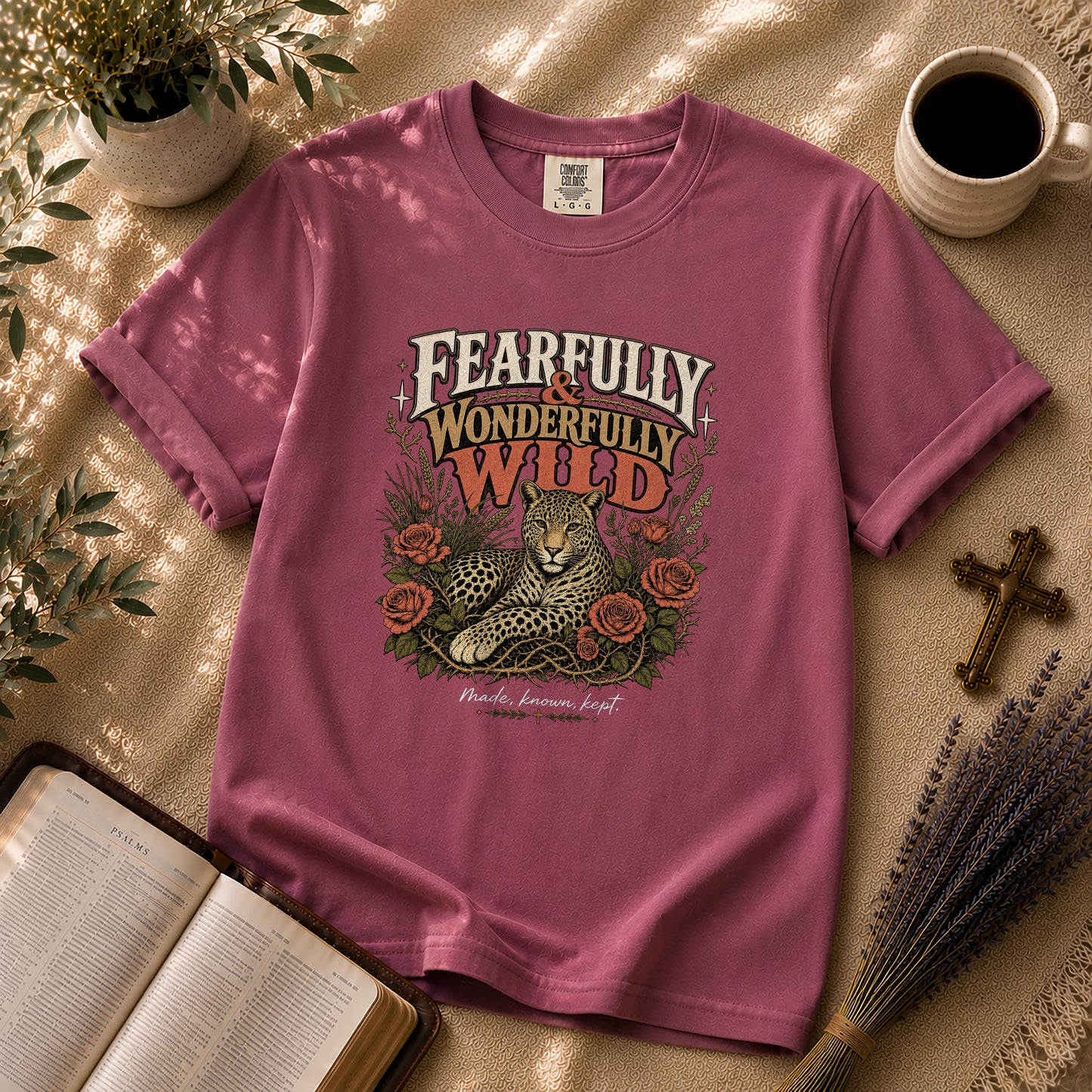 Fearfully and Wonderfully Wild Christian Leopard T-Shirt