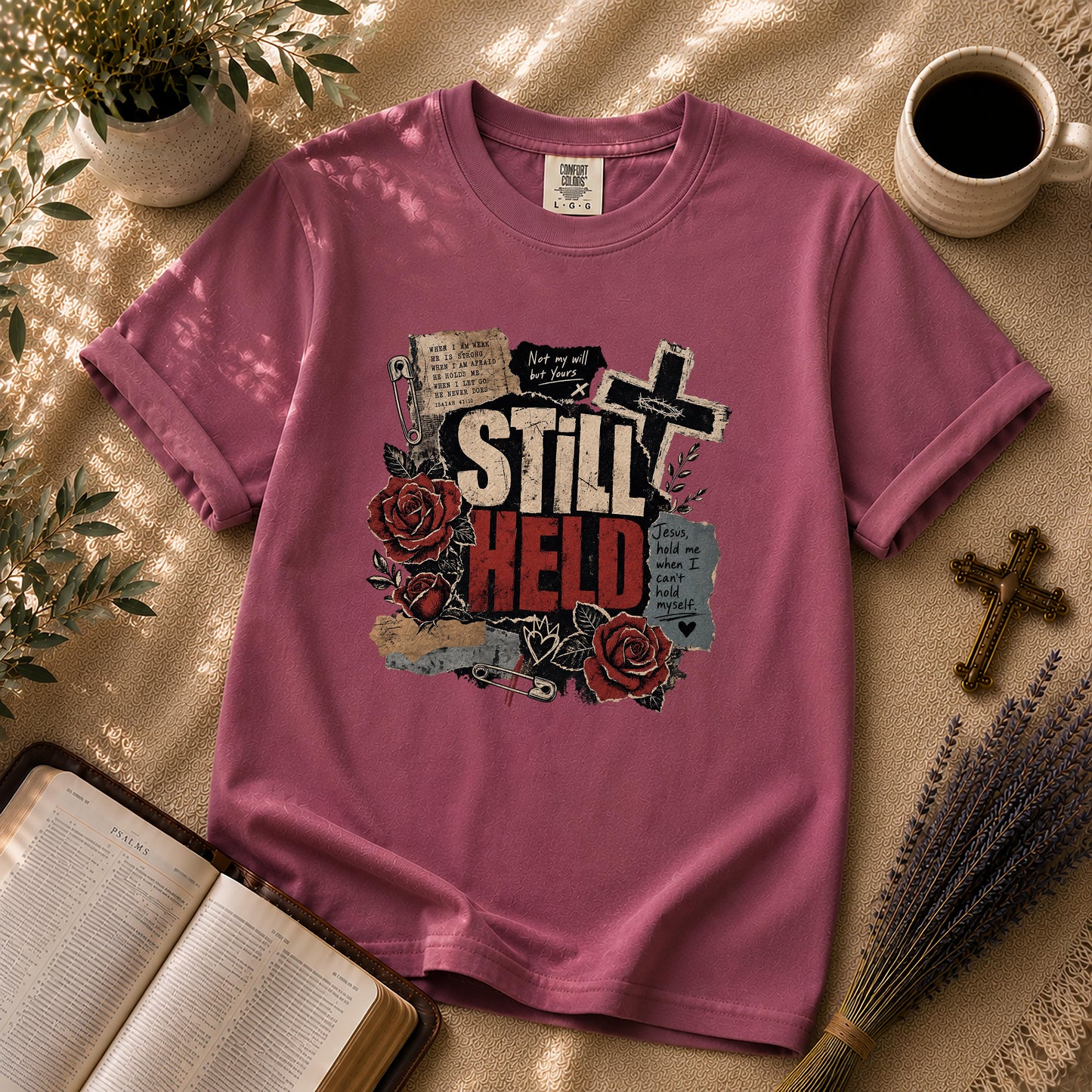 Still Held – Grunge Christian Women's Tee