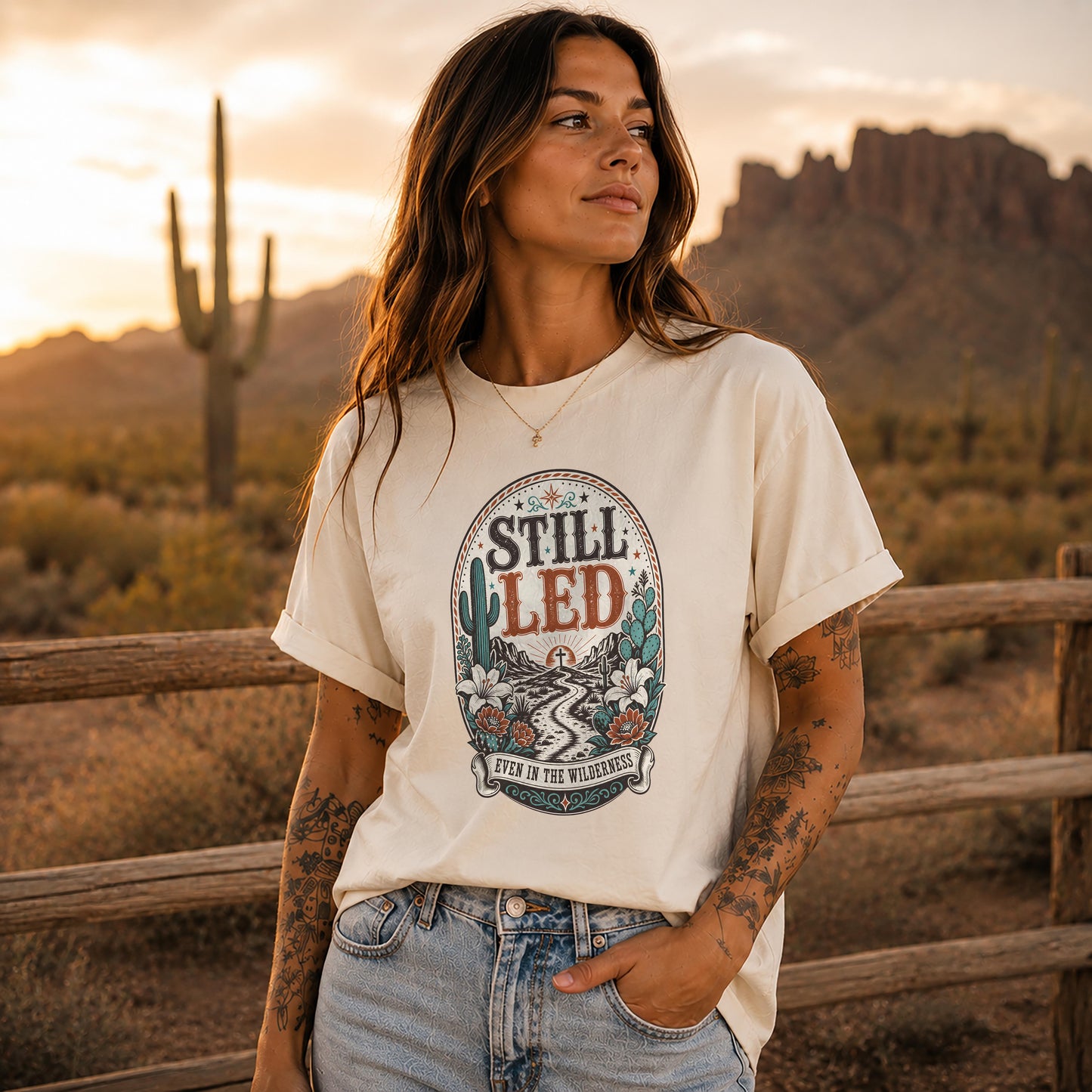 Still Led Western Boho Christian T-Shirt