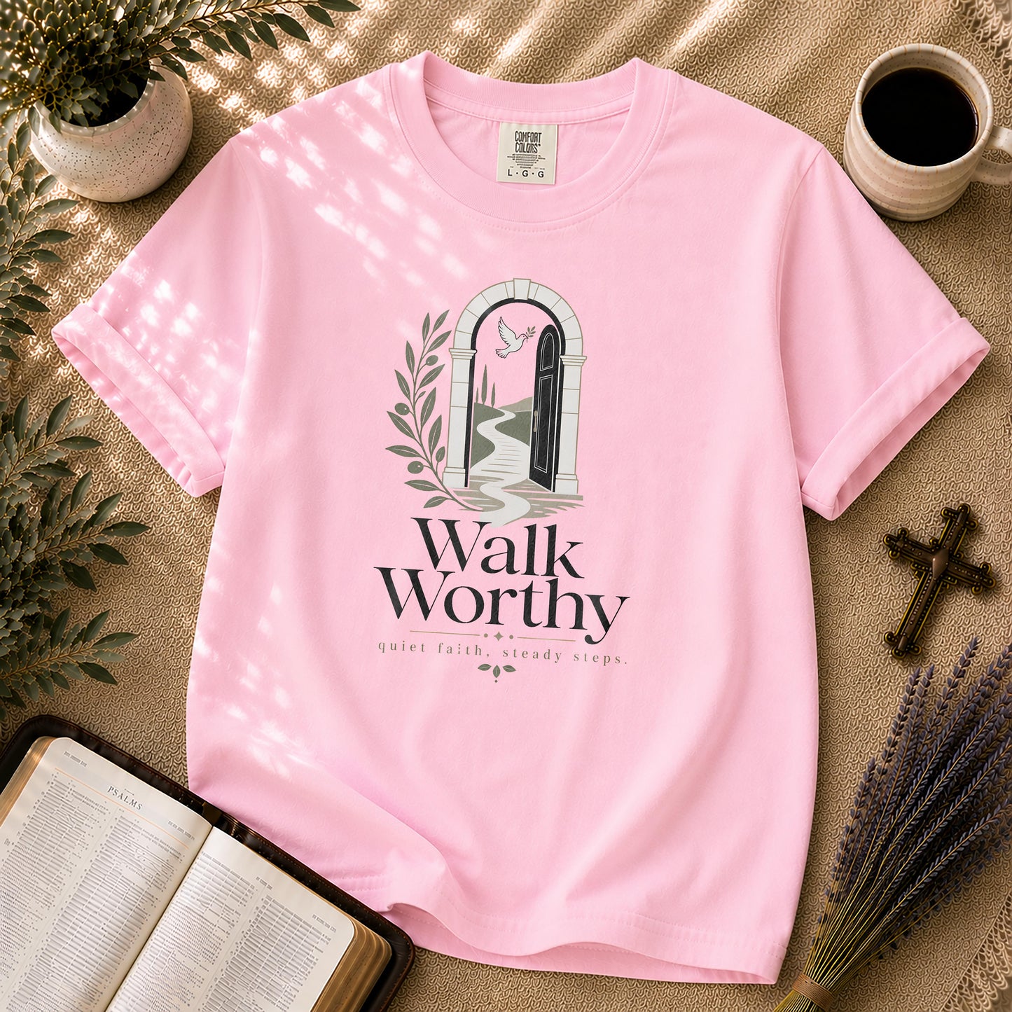 Walk Worthy Minimalist Christian T-Shirt