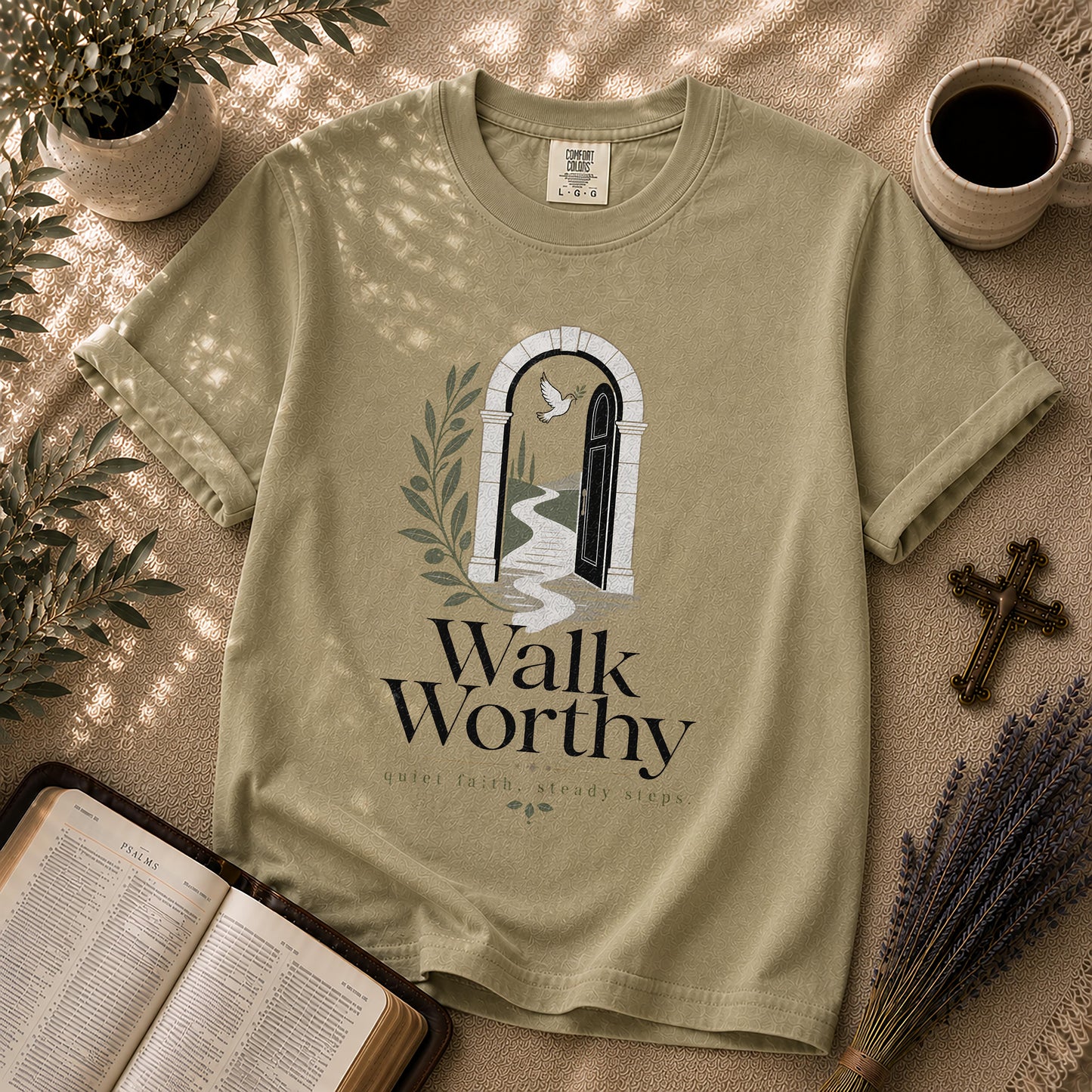 Walk Worthy Minimalist Christian T-Shirt