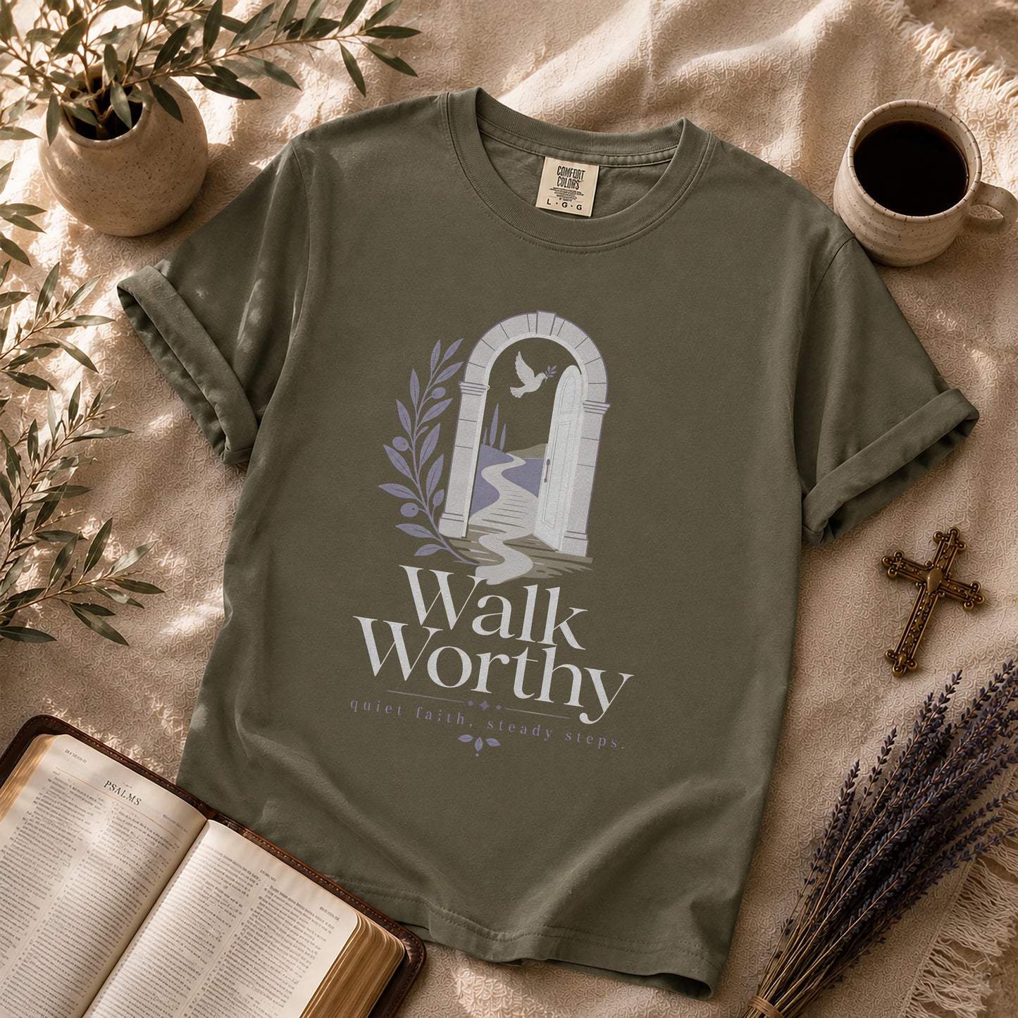 Walk Worthy Minimalist Christian T-Shirt