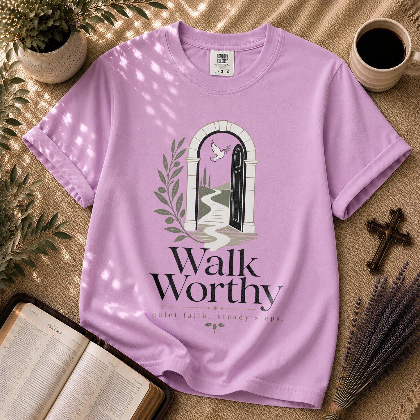 Walk Worthy Minimalist Christian T-Shirt