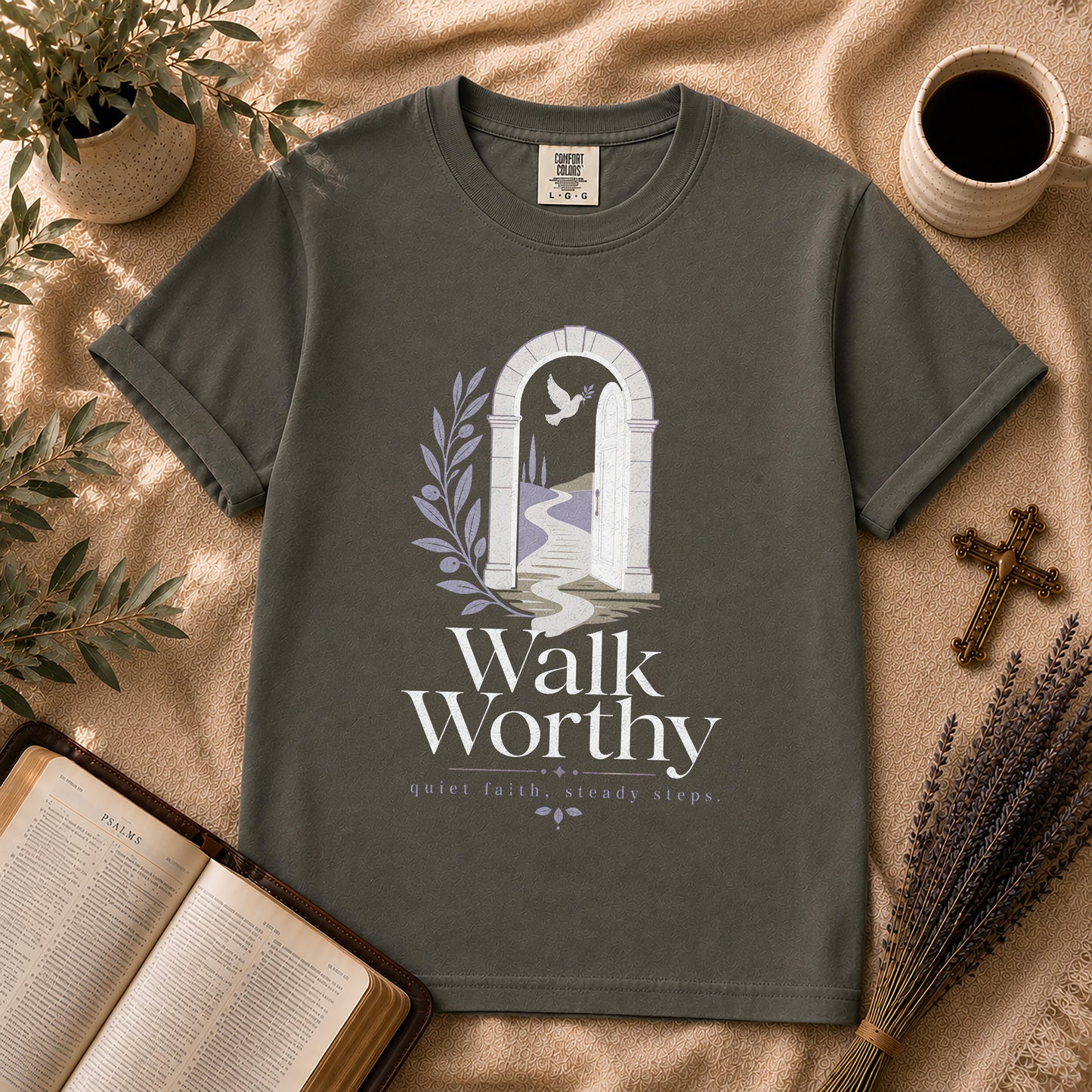 Walk Worthy Minimalist Christian T-Shirt