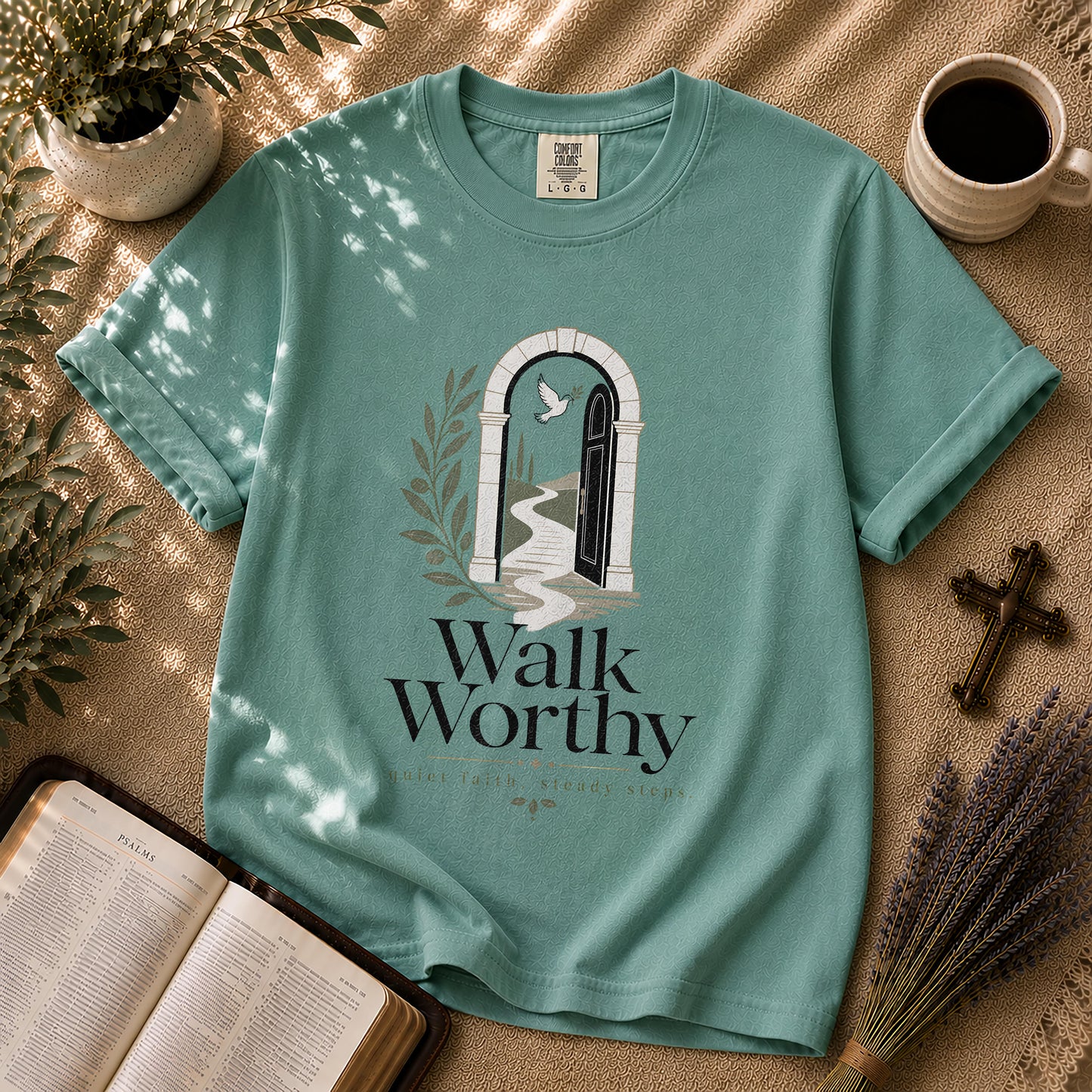 Walk Worthy Minimalist Christian T-Shirt