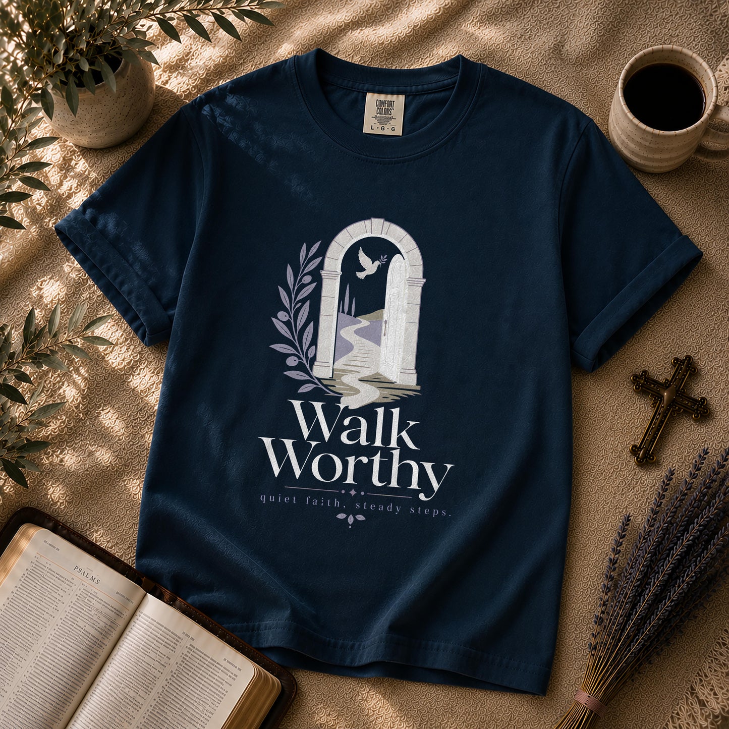 Walk Worthy Minimalist Christian T-Shirt