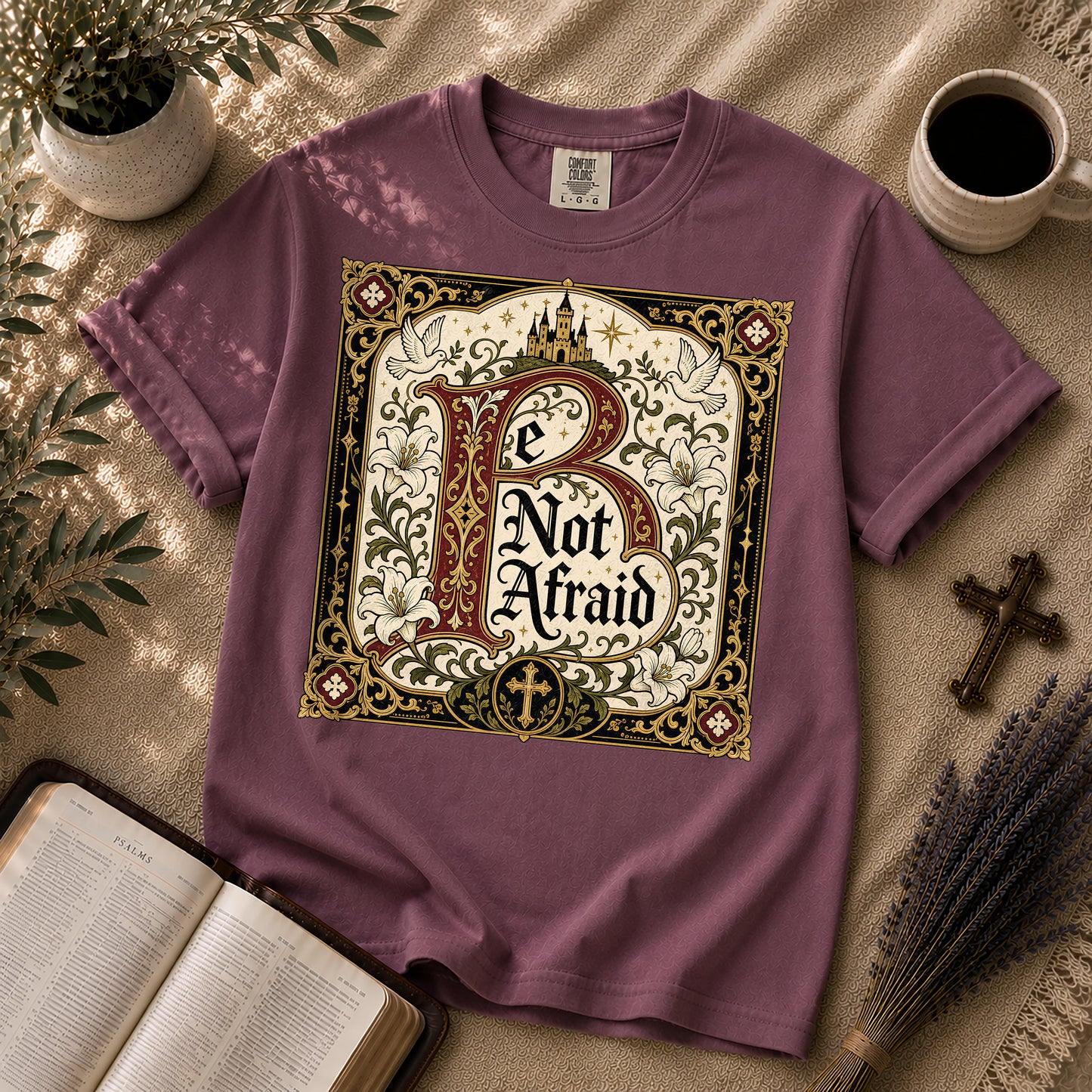 Be Not Afraid Medieval Dark Academia Christian T-Shirt