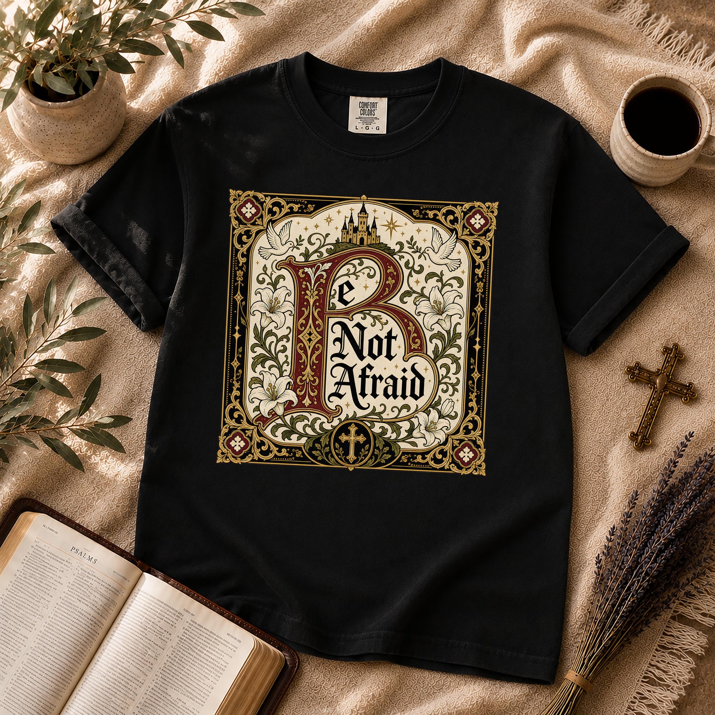 Be Not Afraid Medieval Dark Academia Christian T-Shirt