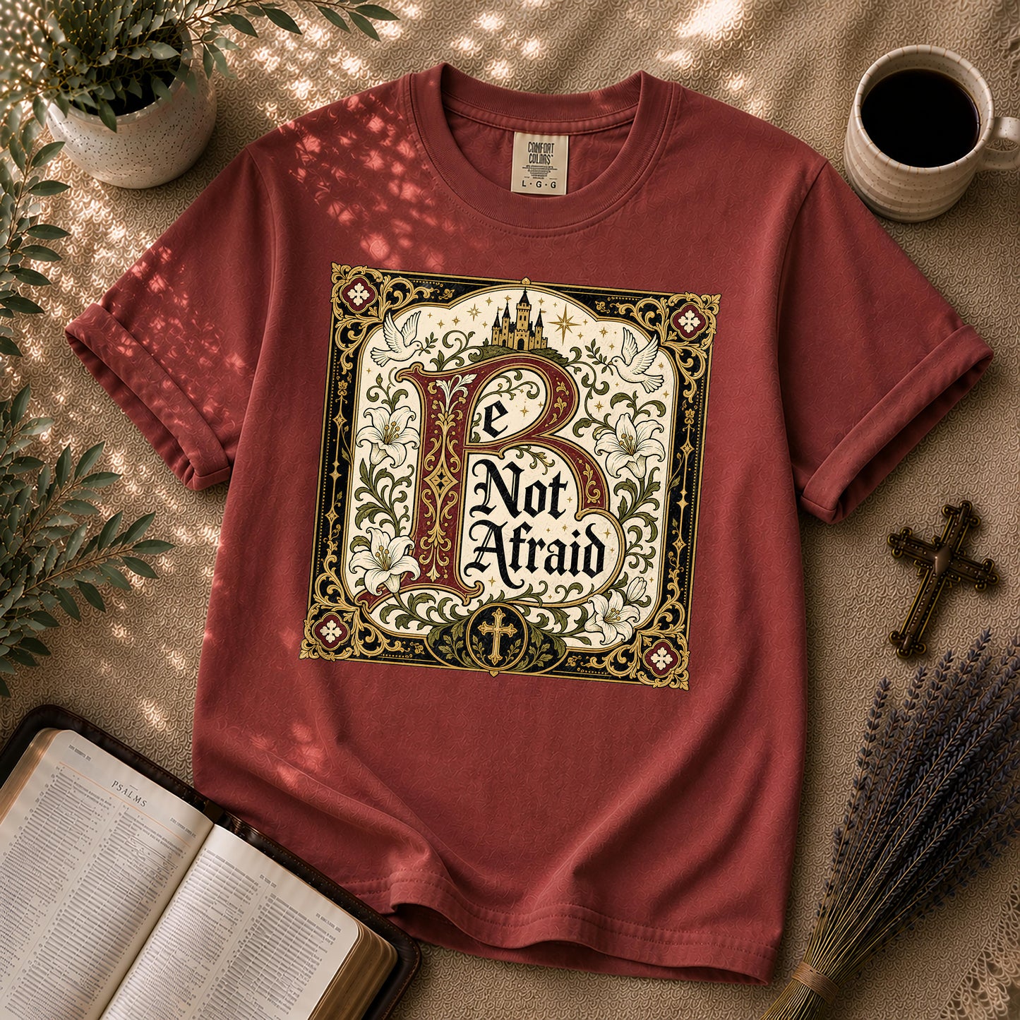 Be Not Afraid Medieval Dark Academia Christian T-Shirt