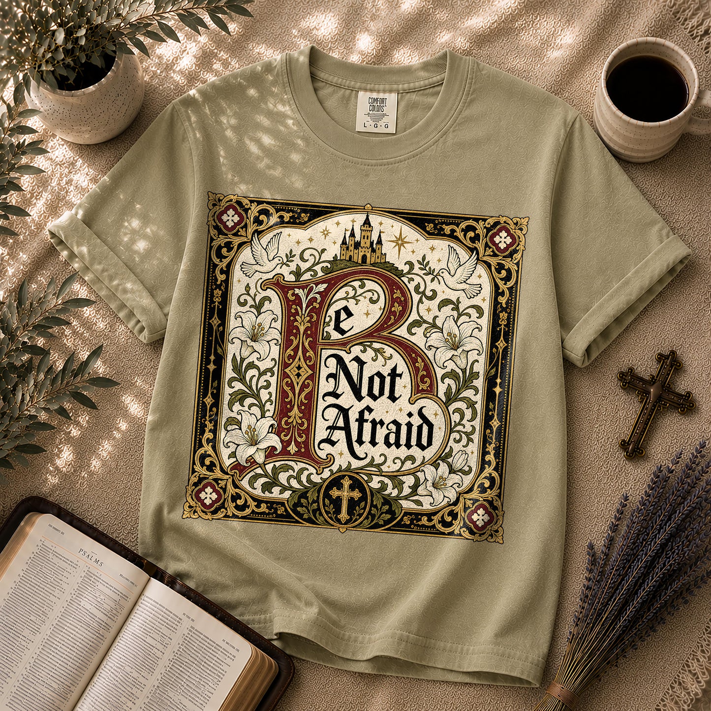 Be Not Afraid Medieval Dark Academia Christian T-Shirt
