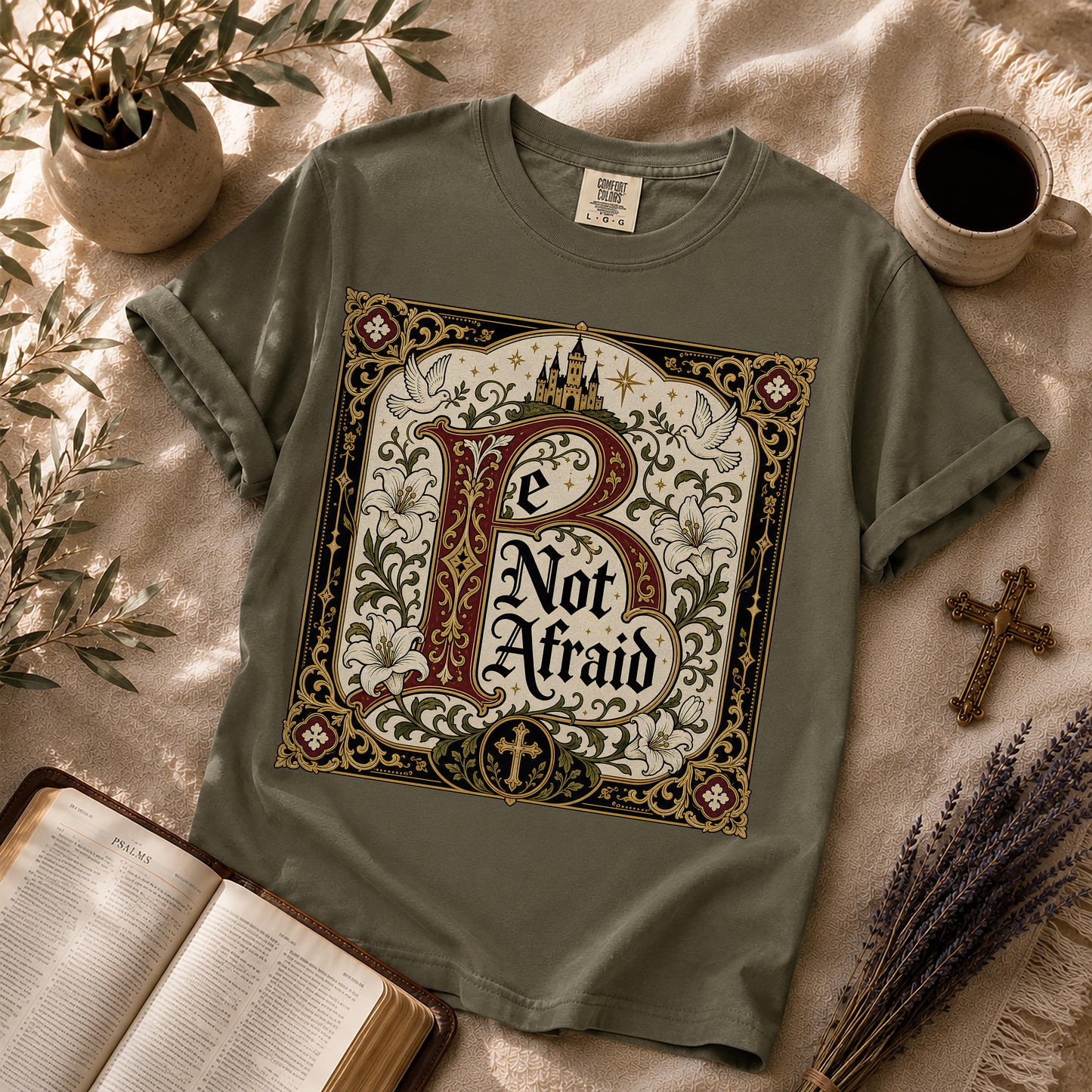 Be Not Afraid Medieval Dark Academia Christian T-Shirt