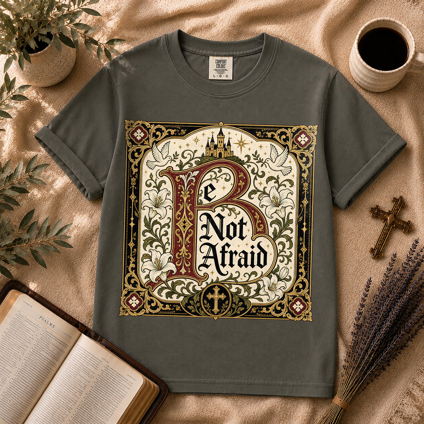 Be Not Afraid Medieval Dark Academia Christian T-Shirt
