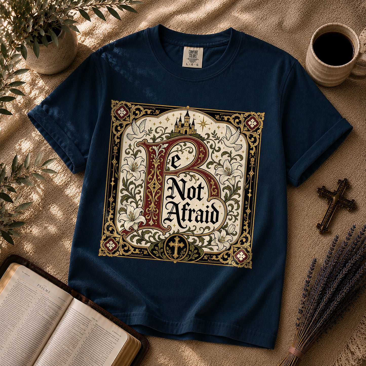 Be Not Afraid Medieval Dark Academia Christian T-Shirt