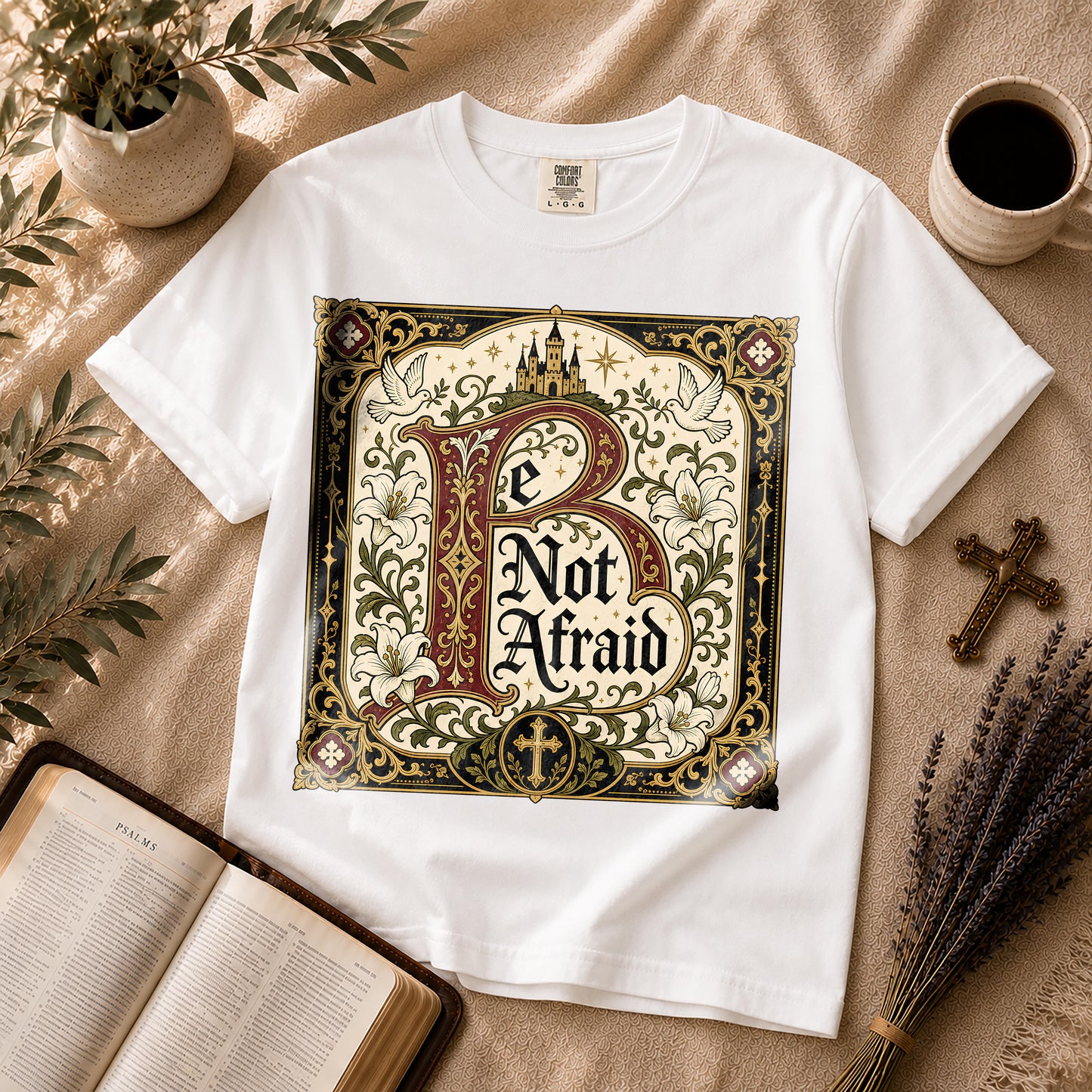 Be Not Afraid Medieval Dark Academia Christian T-Shirt