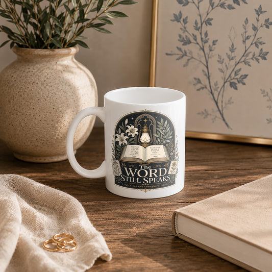 Tarot Moon Ceramic Mug — Occult Witchcraft Coffee Cup with Crystal & Skull Design (11oz, 15oz)