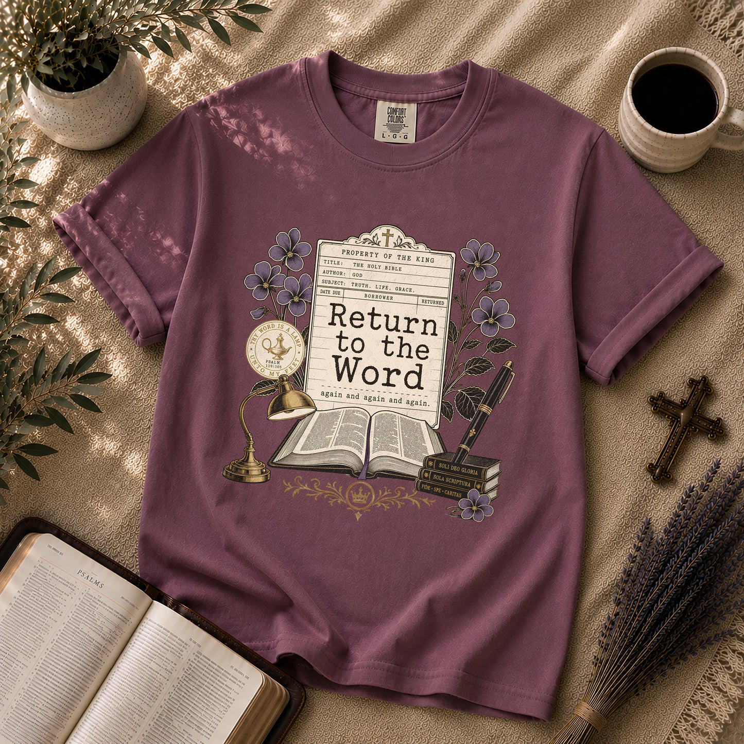 Return to the Word Dark Academia Christian T-Shirt