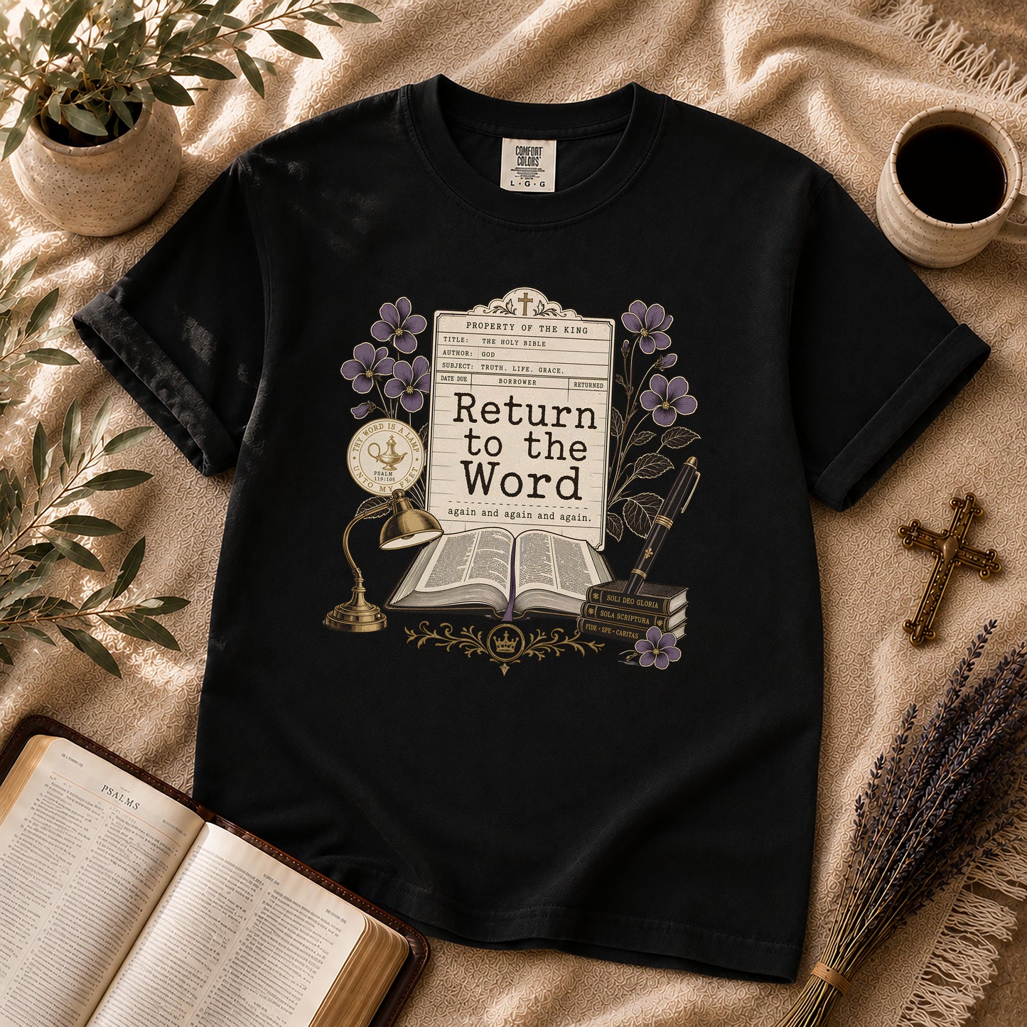 Return to the Word Dark Academia Christian T-Shirt