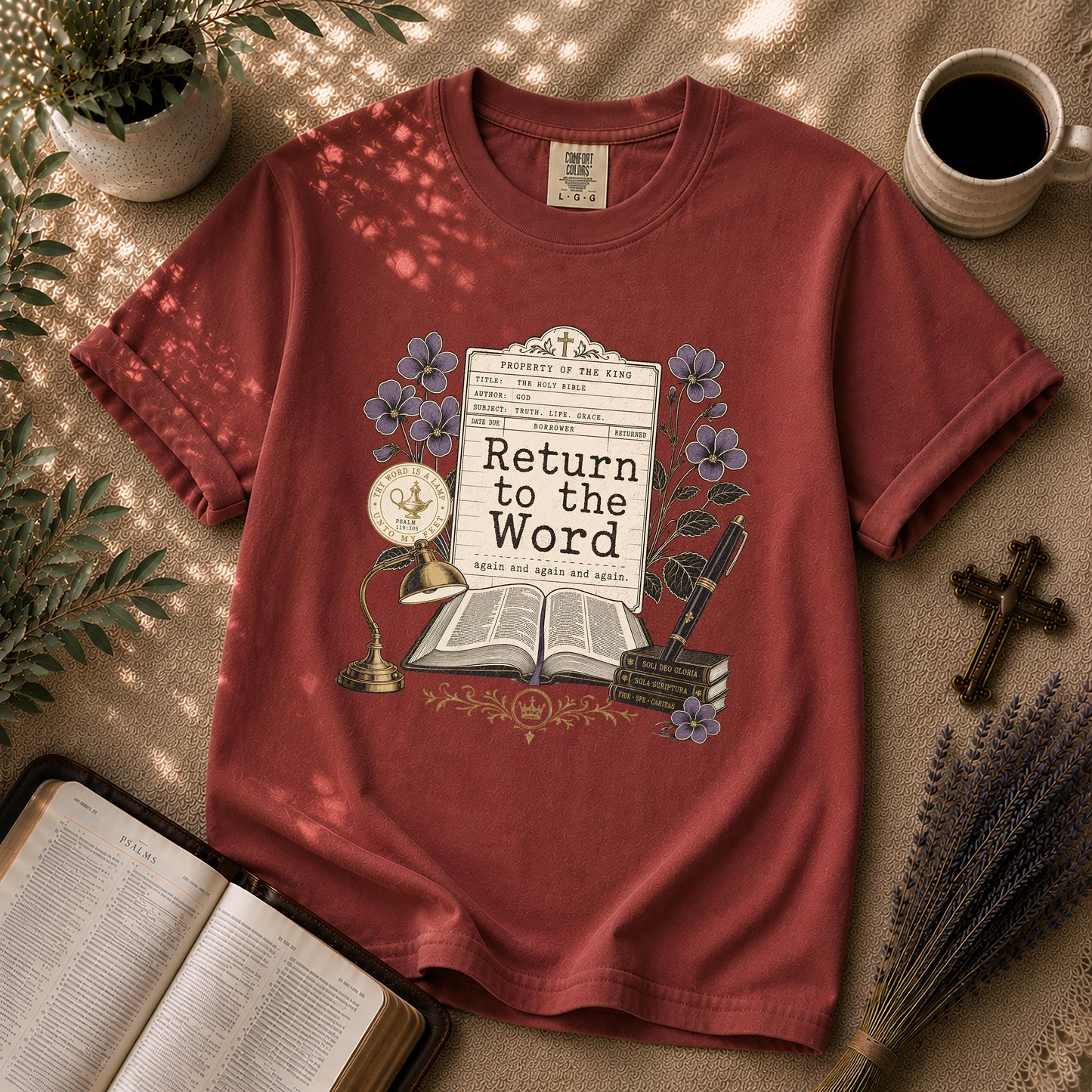 Return to the Word Dark Academia Christian T-Shirt