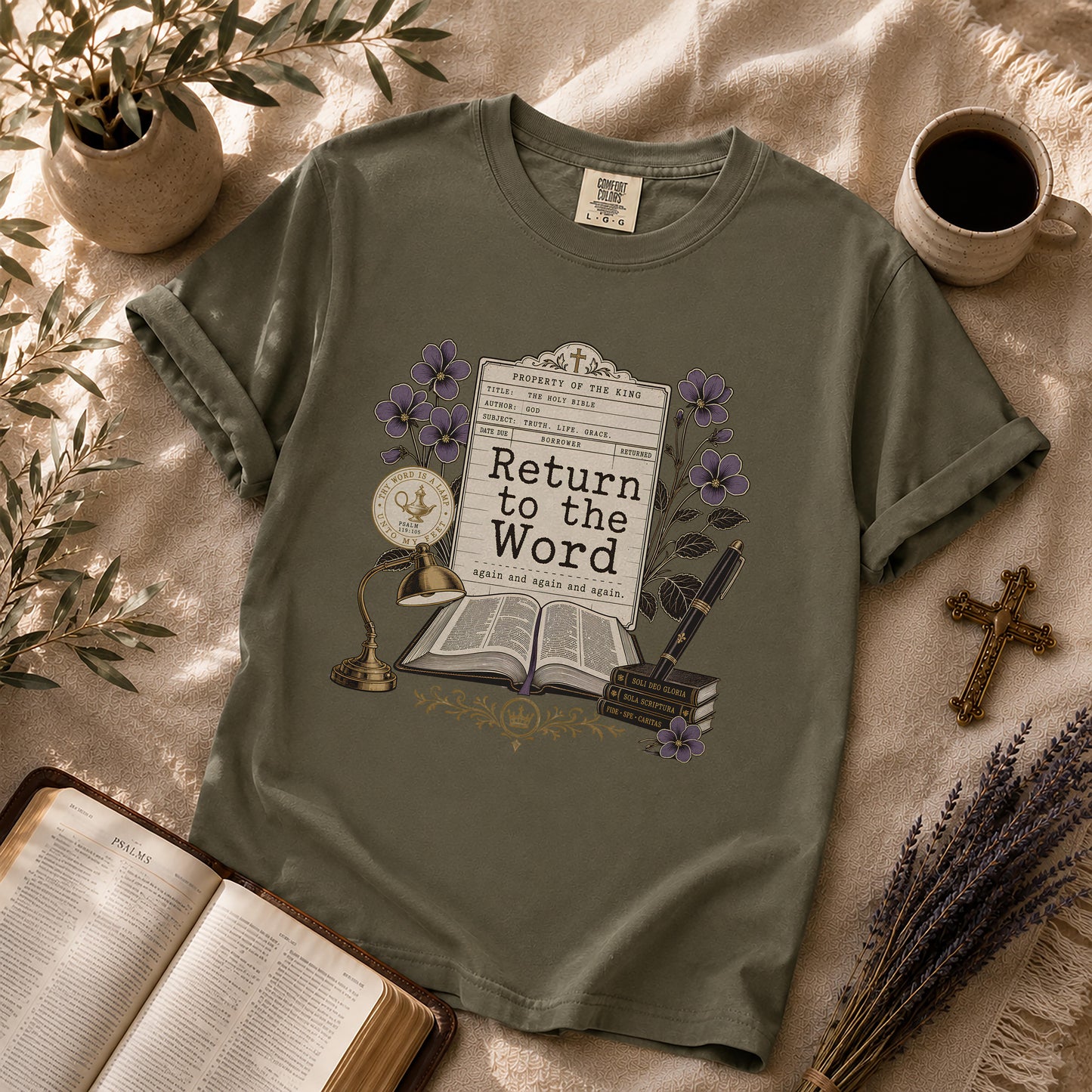 Return to the Word Dark Academia Christian T-Shirt