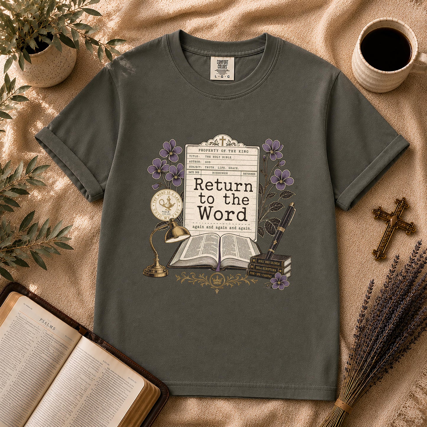 Return to the Word Dark Academia Christian T-Shirt