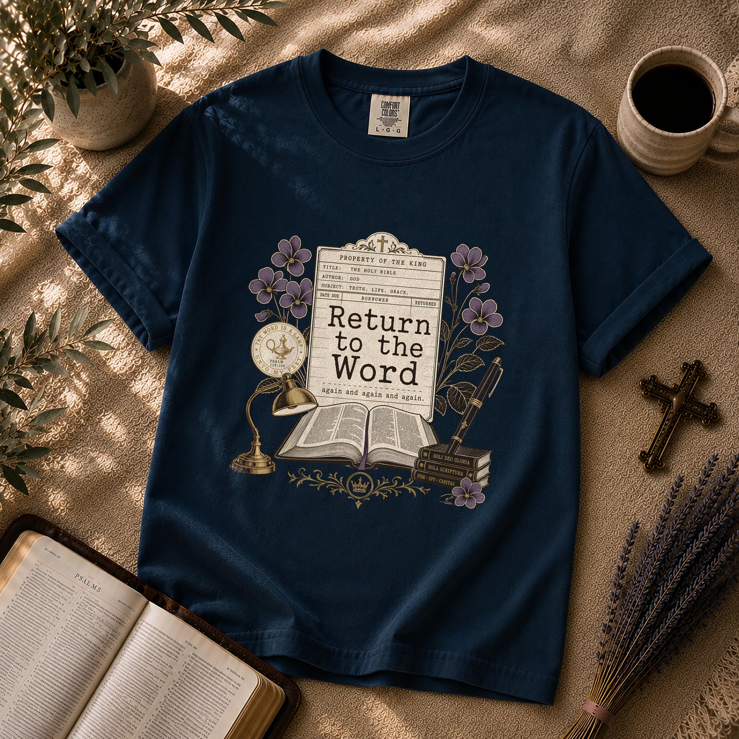 Return to the Word Dark Academia Christian T-Shirt
