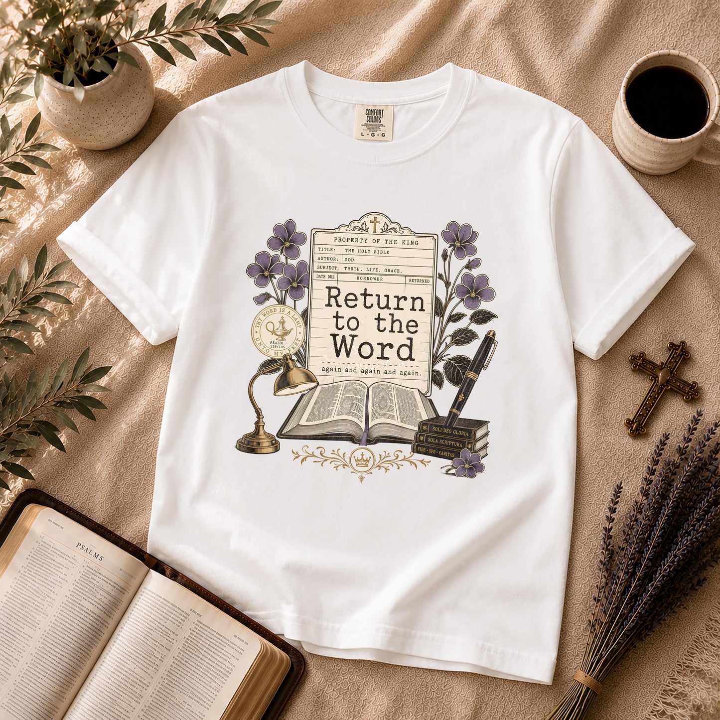 Return to the Word Dark Academia Christian T-Shirt