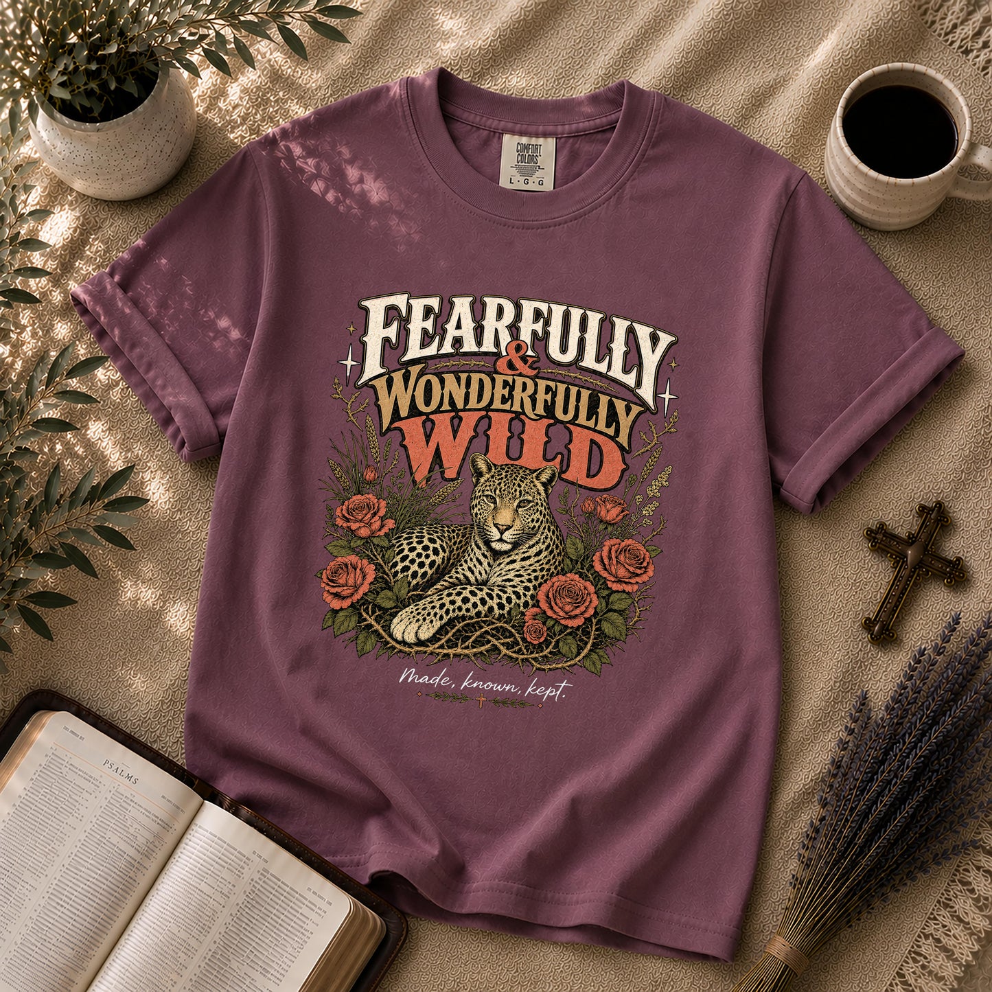Fearfully and Wonderfully Wild Christian Leopard T-Shirt