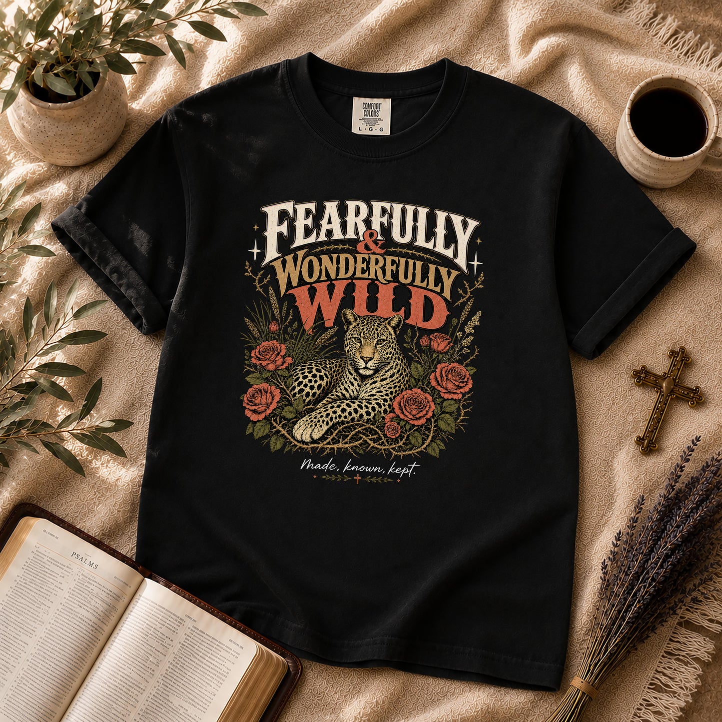 Fearfully and Wonderfully Wild Christian Leopard T-Shirt