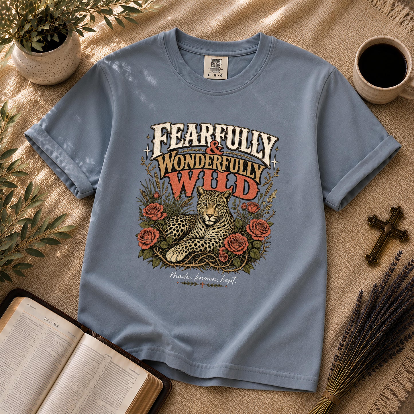 Fearfully and Wonderfully Wild Christian Leopard T-Shirt