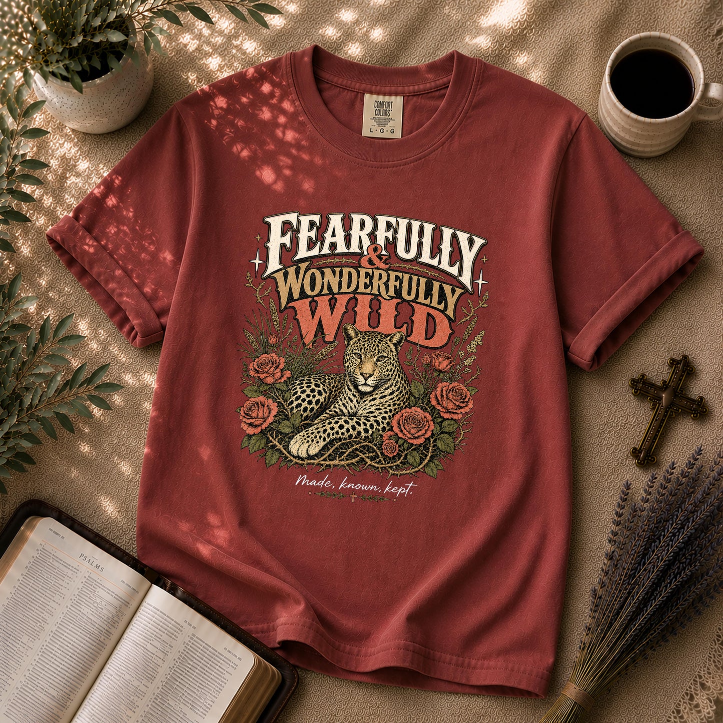 Fearfully and Wonderfully Wild Christian Leopard T-Shirt