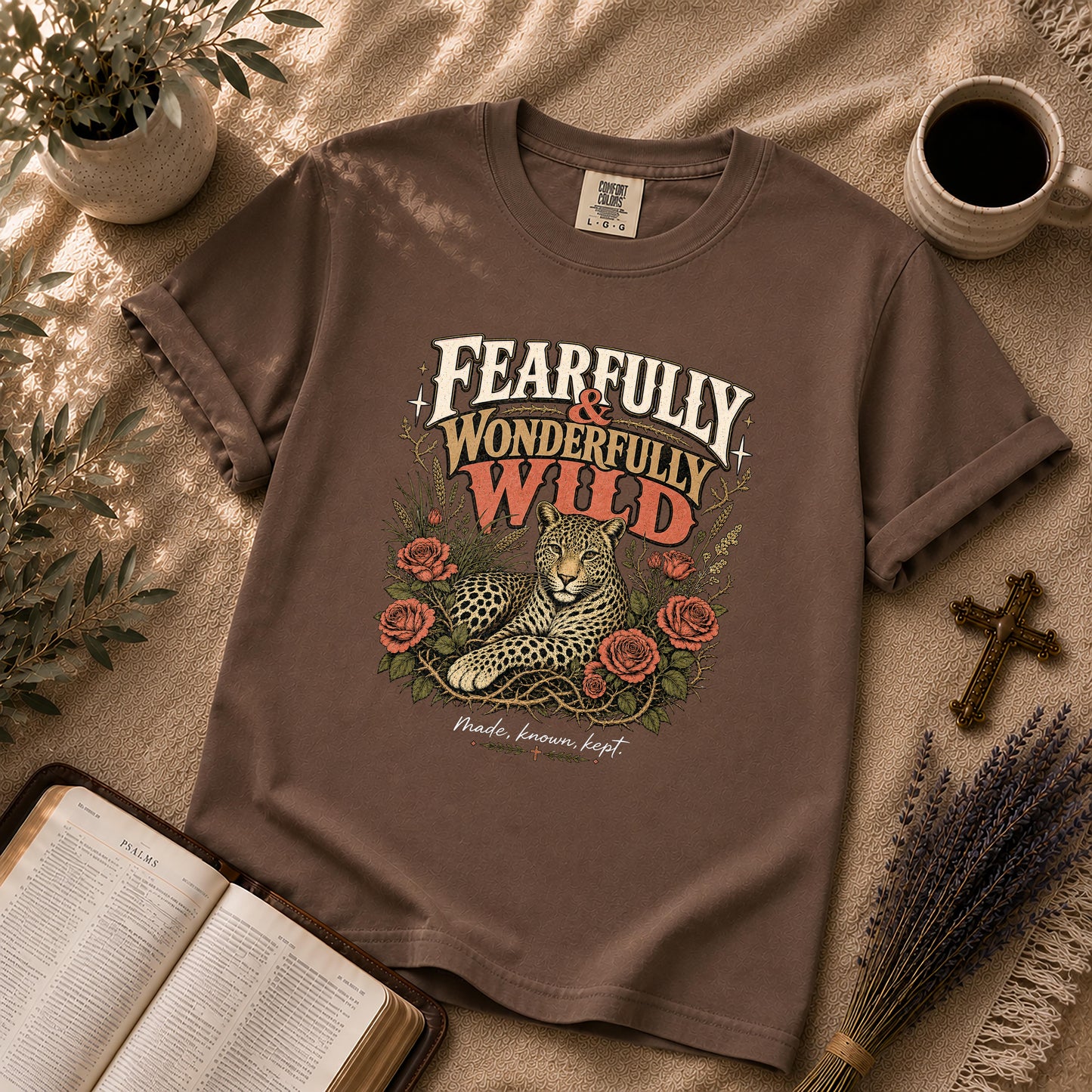 Fearfully and Wonderfully Wild Christian Leopard T-Shirt