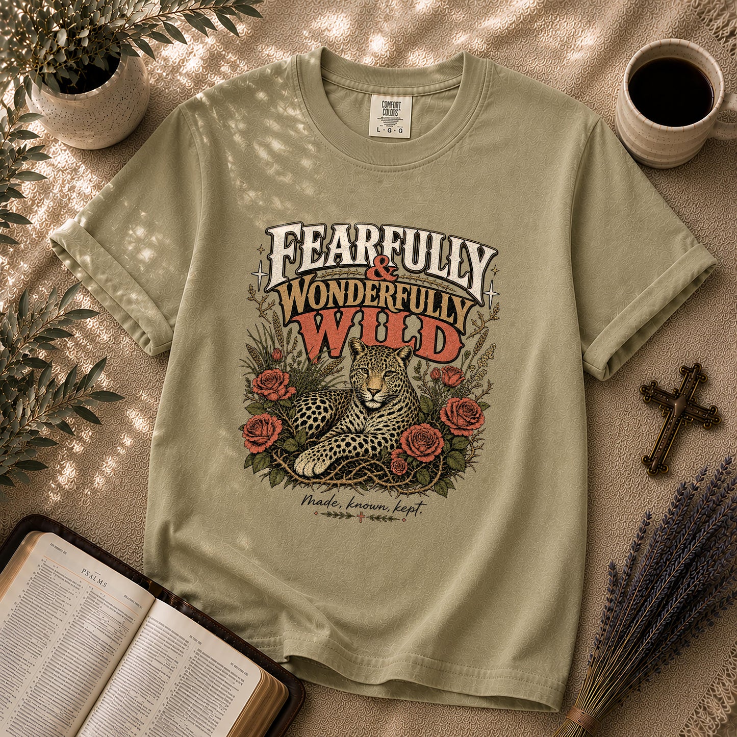 Fearfully and Wonderfully Wild Christian Leopard T-Shirt
