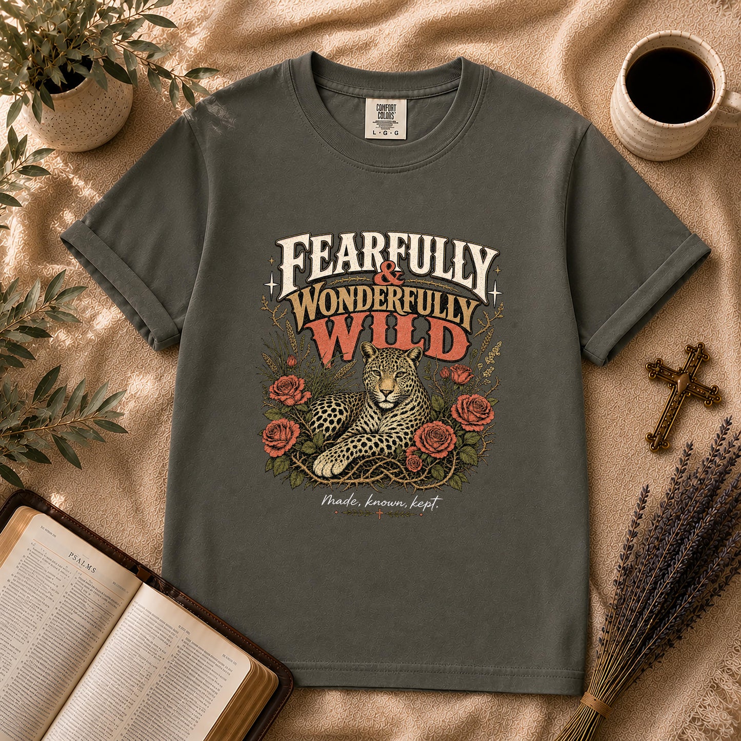 Fearfully and Wonderfully Wild Christian Leopard T-Shirt