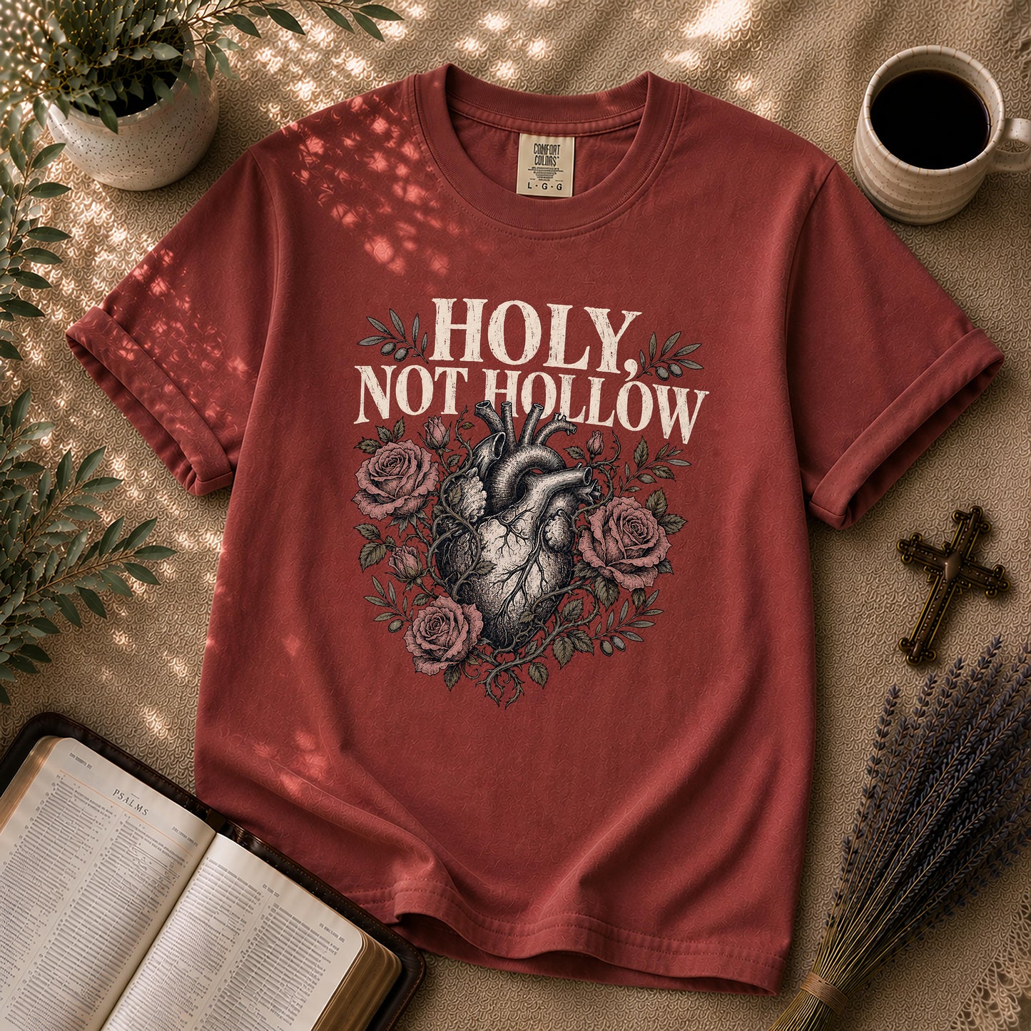 Holy Not Hollow Christian Heart T-Shirt