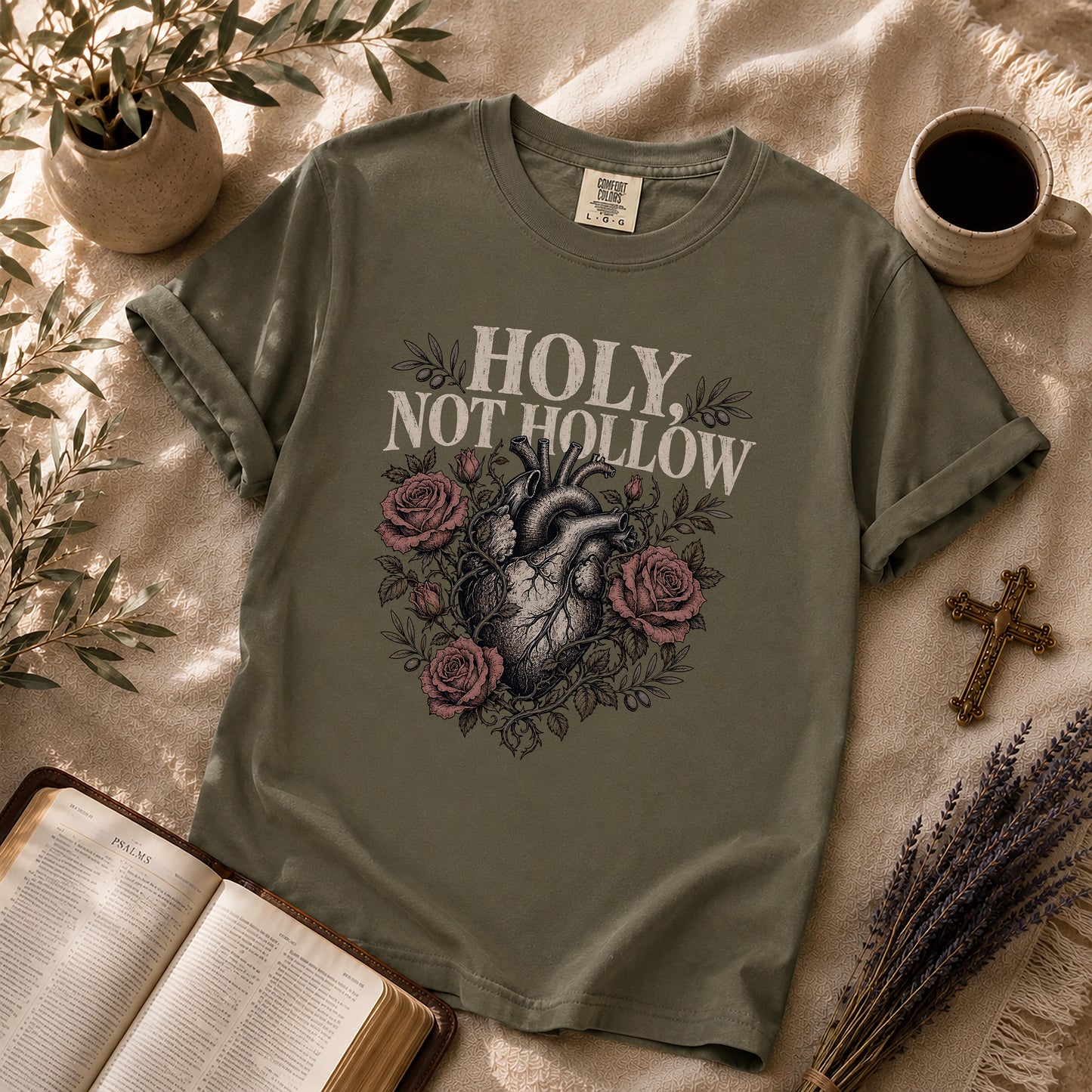 Holy Not Hollow Christian Heart T-Shirt