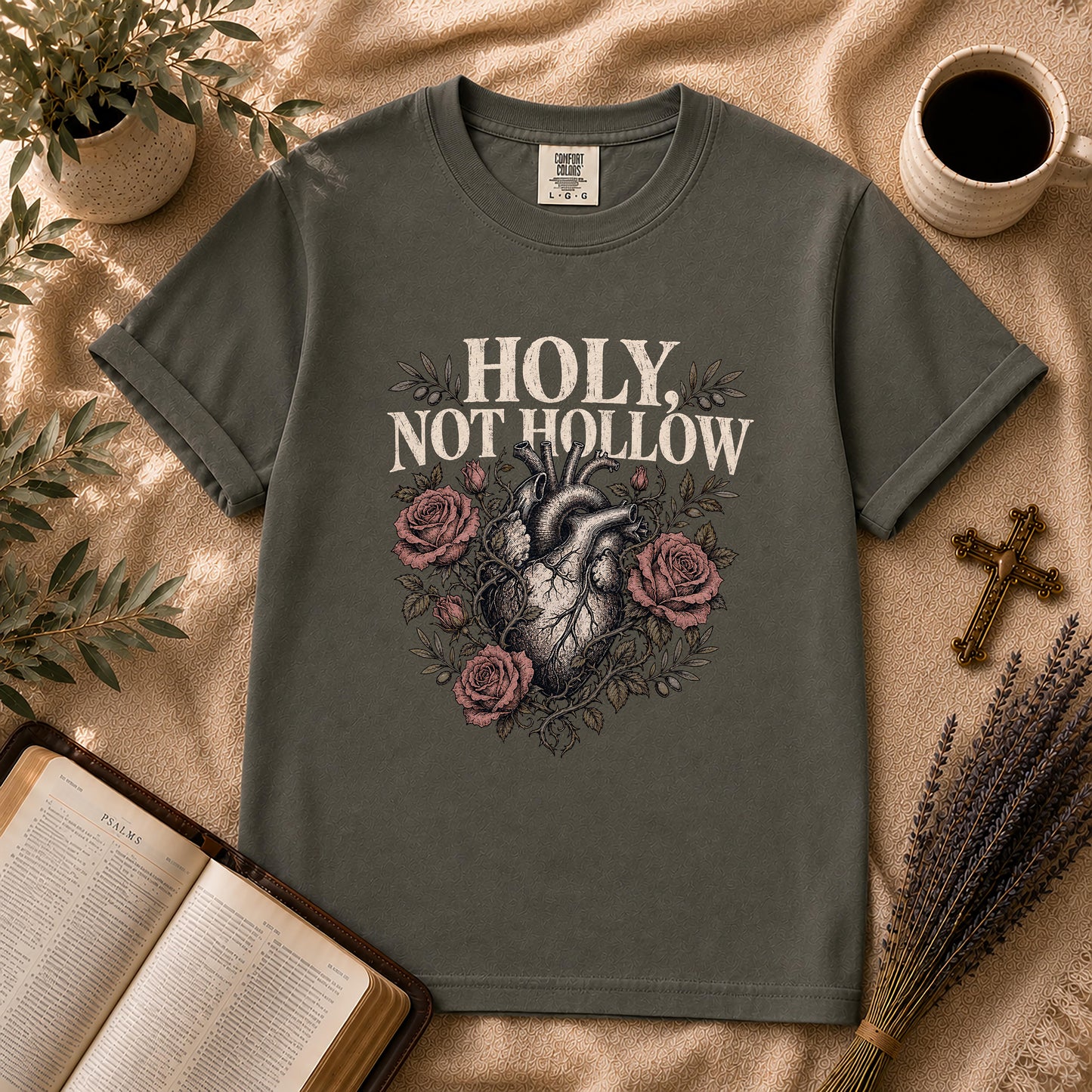 Holy Not Hollow Christian Heart T-Shirt