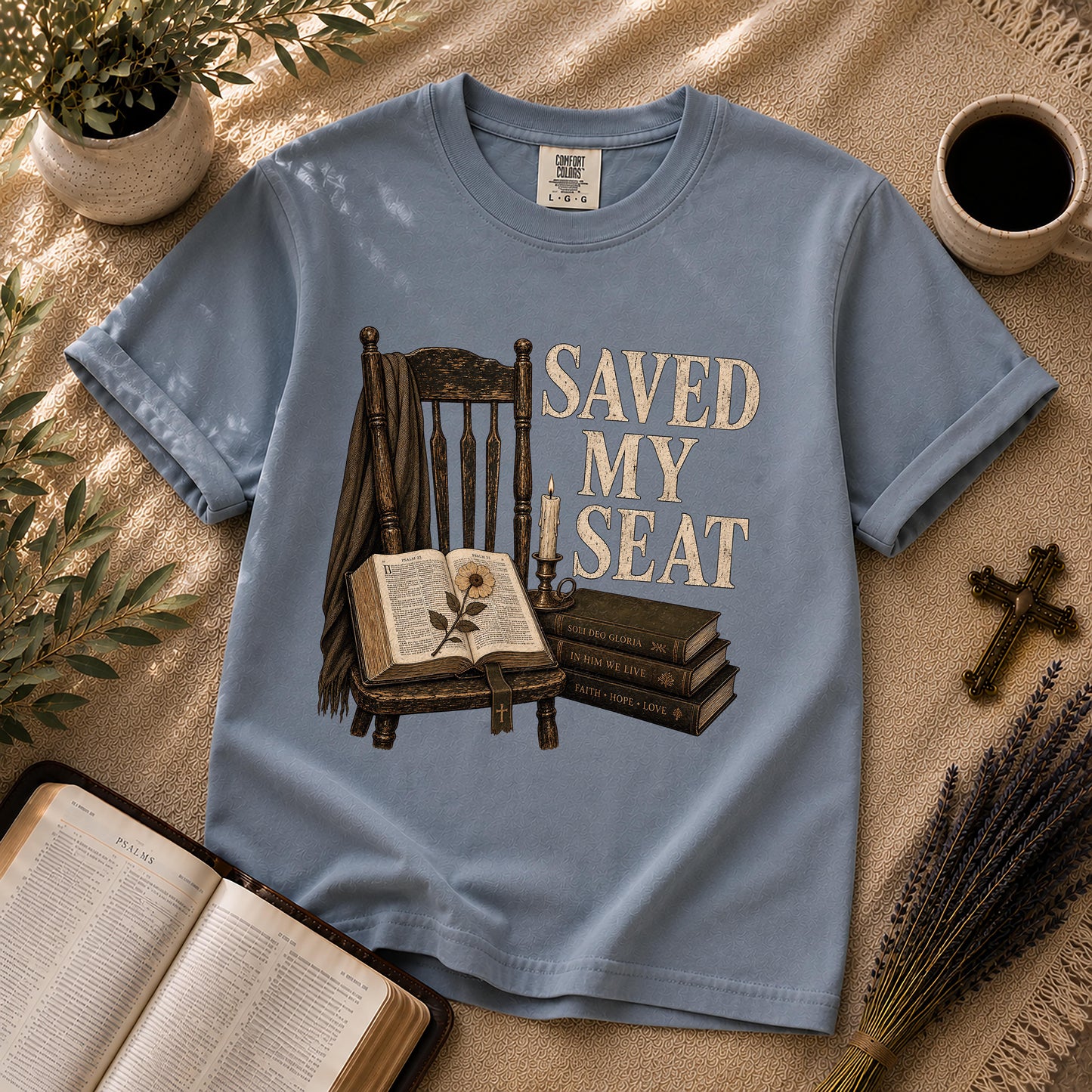 Saved My Seat Dark Academia Christian T-Shirt