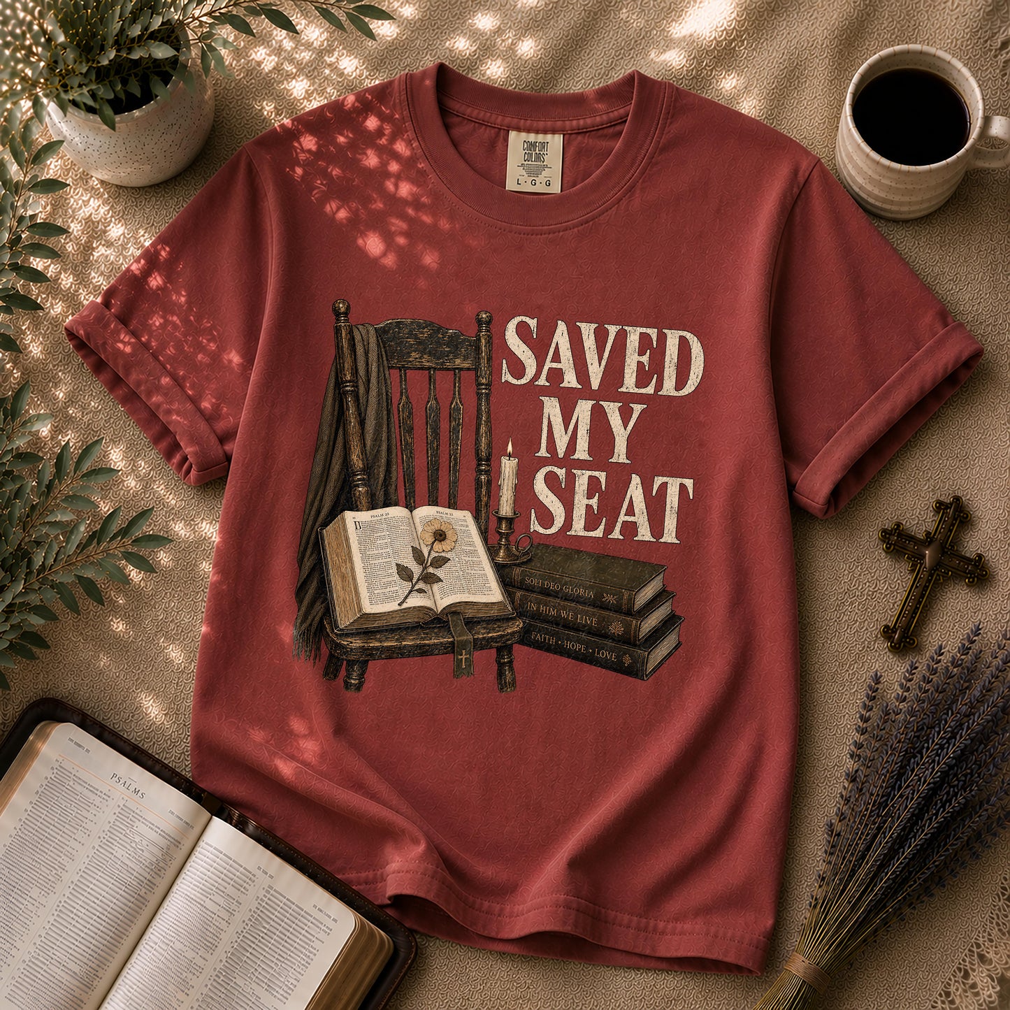 Saved My Seat Dark Academia Christian T-Shirt