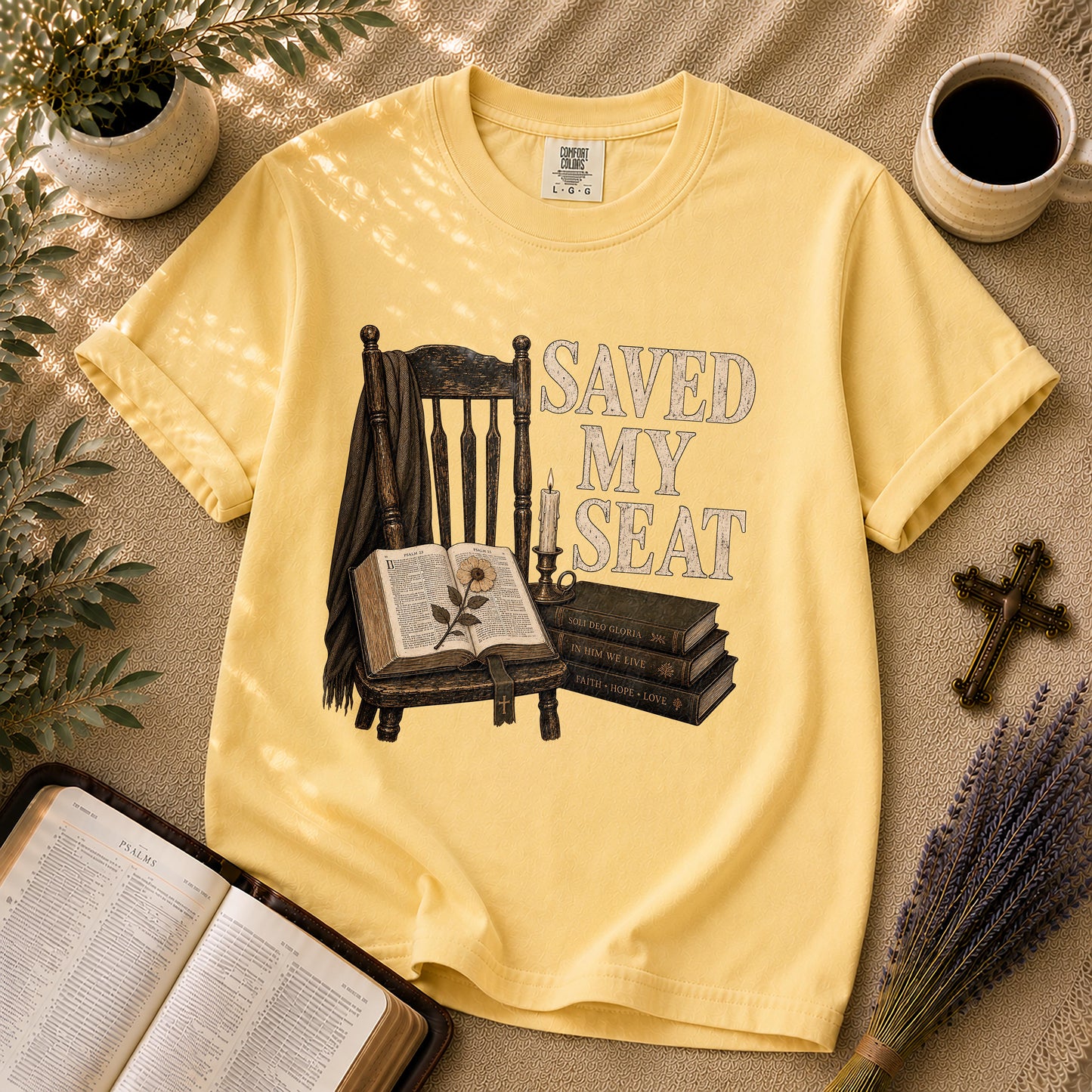 Saved My Seat Dark Academia Christian T-Shirt