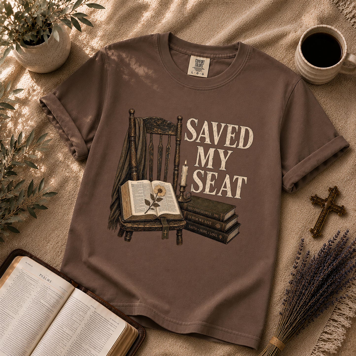 Saved My Seat Dark Academia Christian T-Shirt