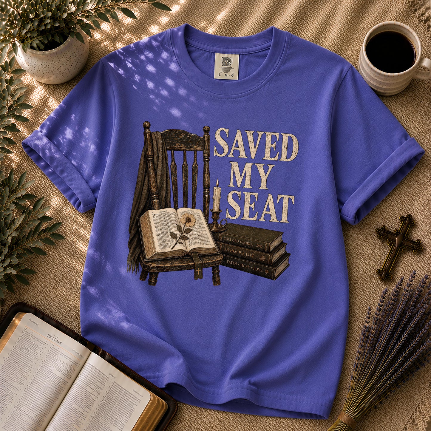 Saved My Seat Dark Academia Christian T-Shirt