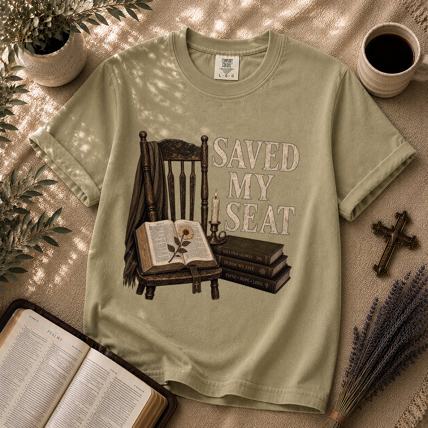 Saved My Seat Dark Academia Christian T-Shirt