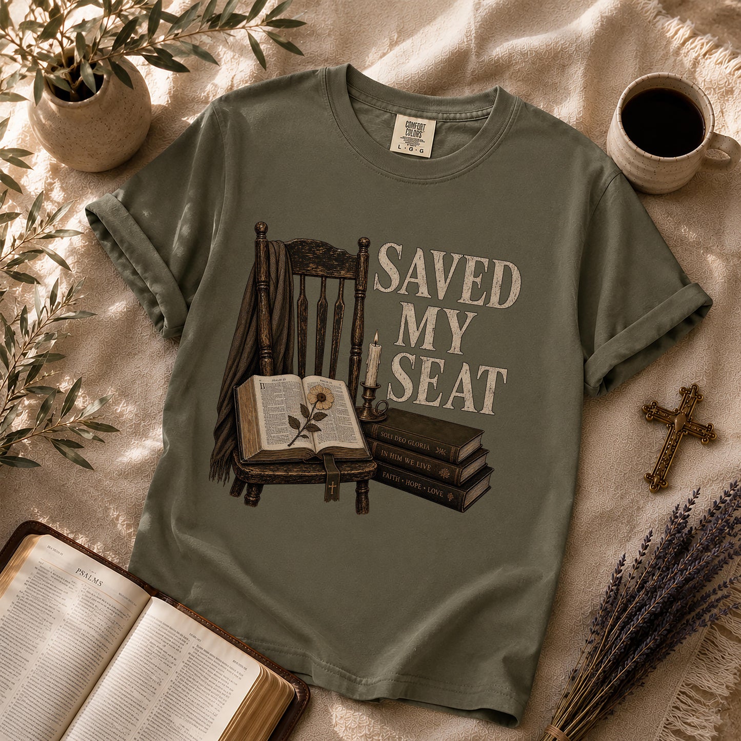 Saved My Seat Dark Academia Christian T-Shirt