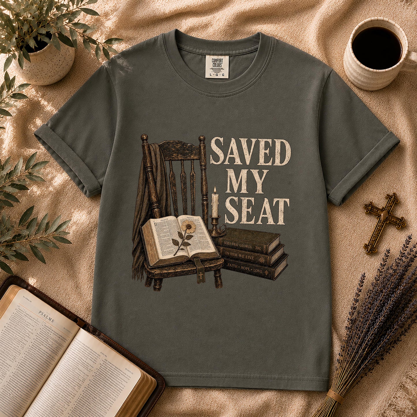 Saved My Seat Dark Academia Christian T-Shirt