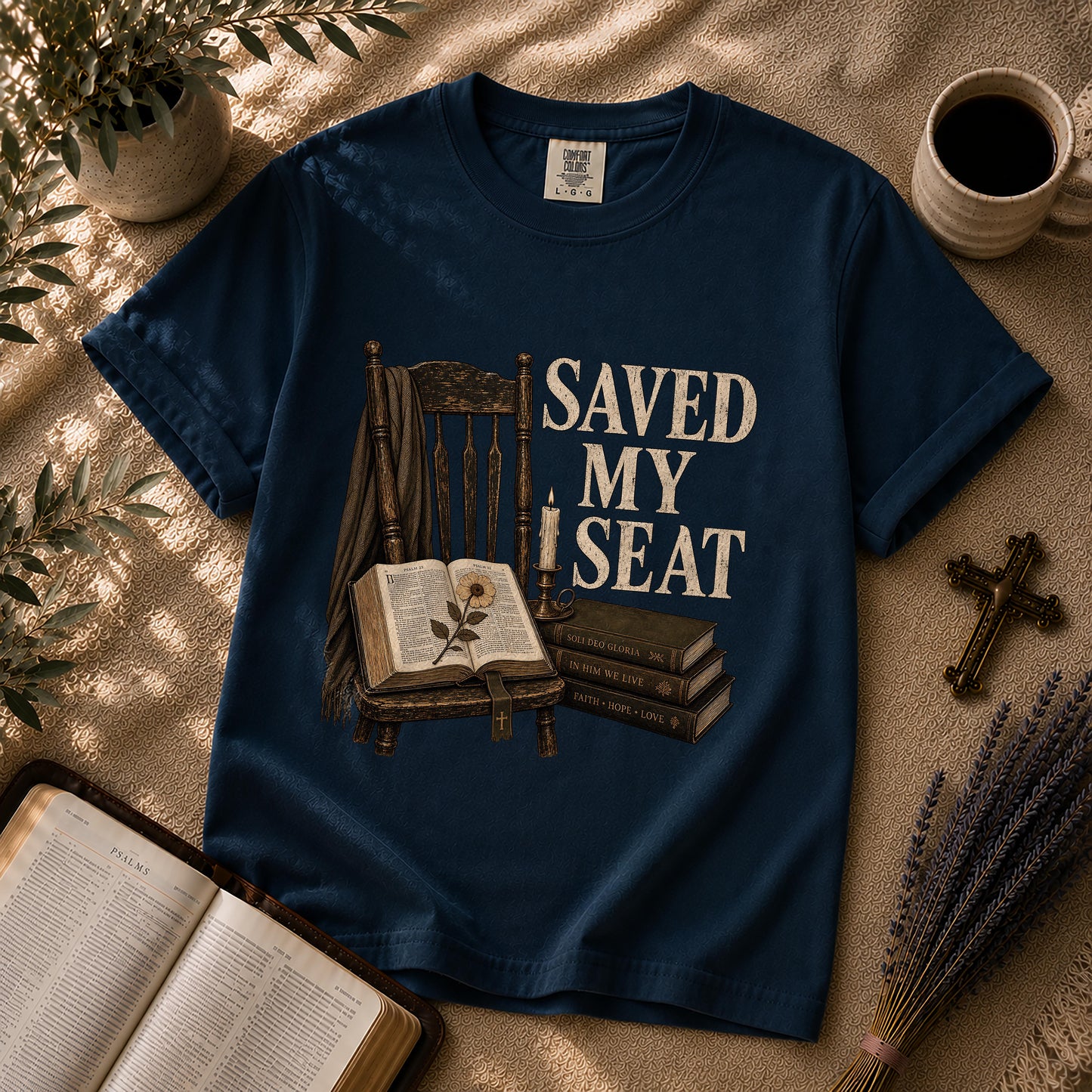 Saved My Seat Dark Academia Christian T-Shirt
