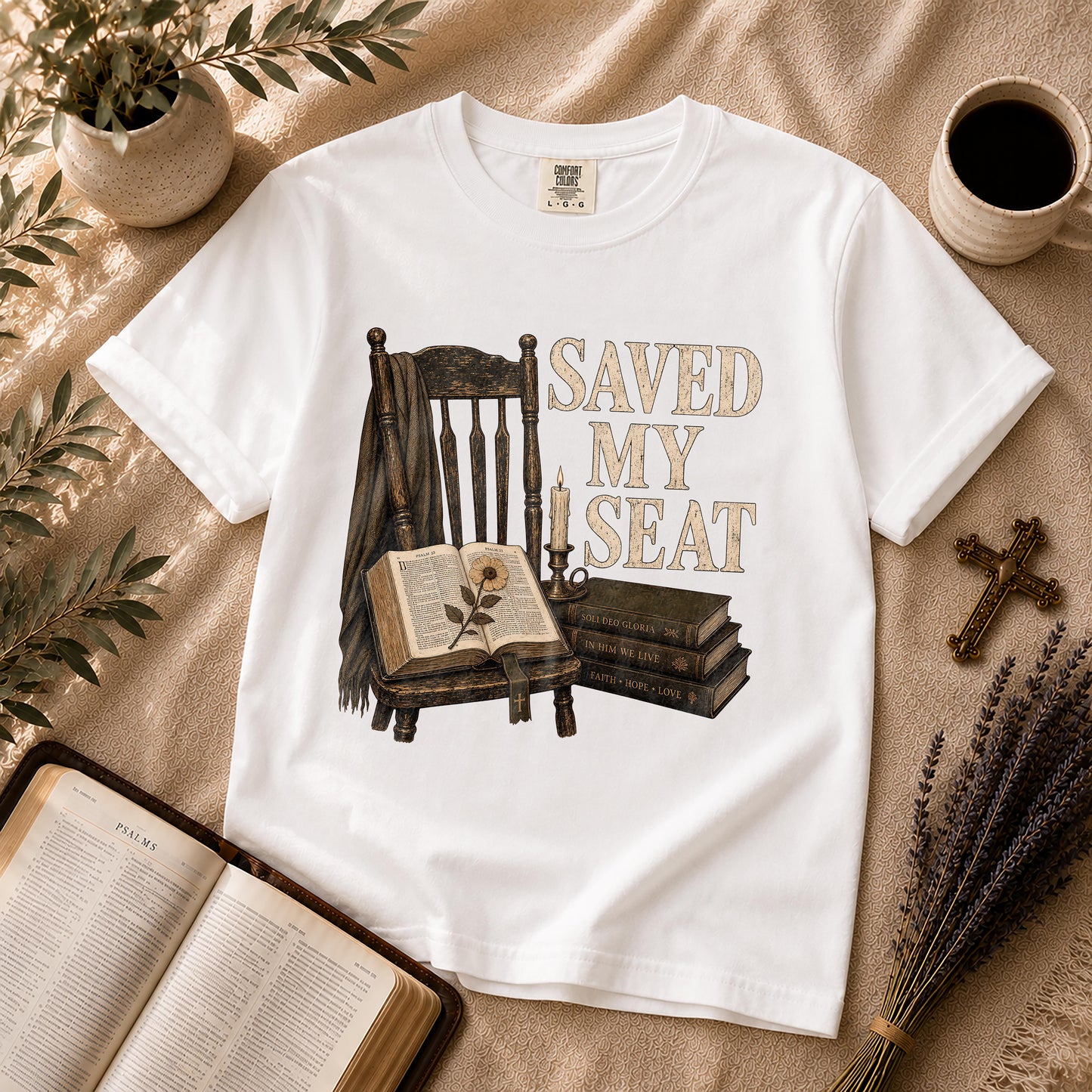Saved My Seat Dark Academia Christian T-Shirt