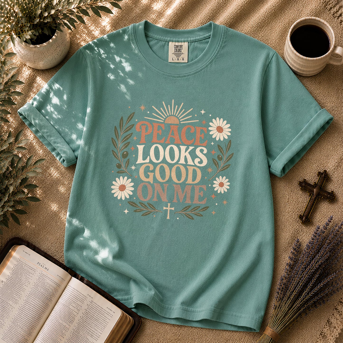 Peace Looks Good On Me Boho Christian T-Shirt