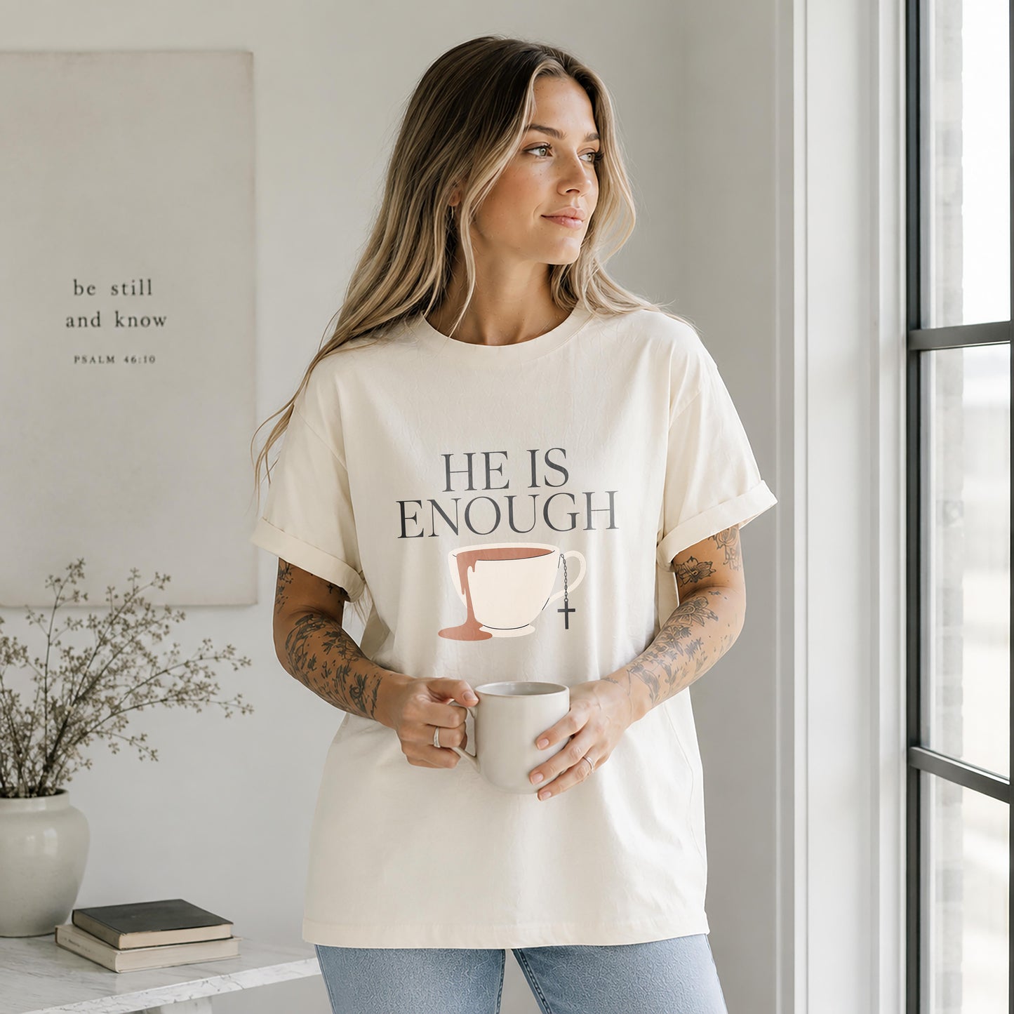 He Is Enough Minimalist Christian T-Shirt