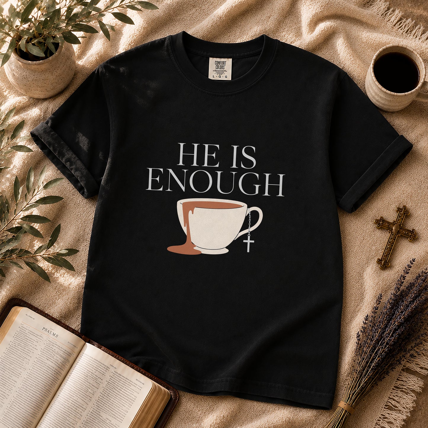 He Is Enough Minimalist Christian T-Shirt