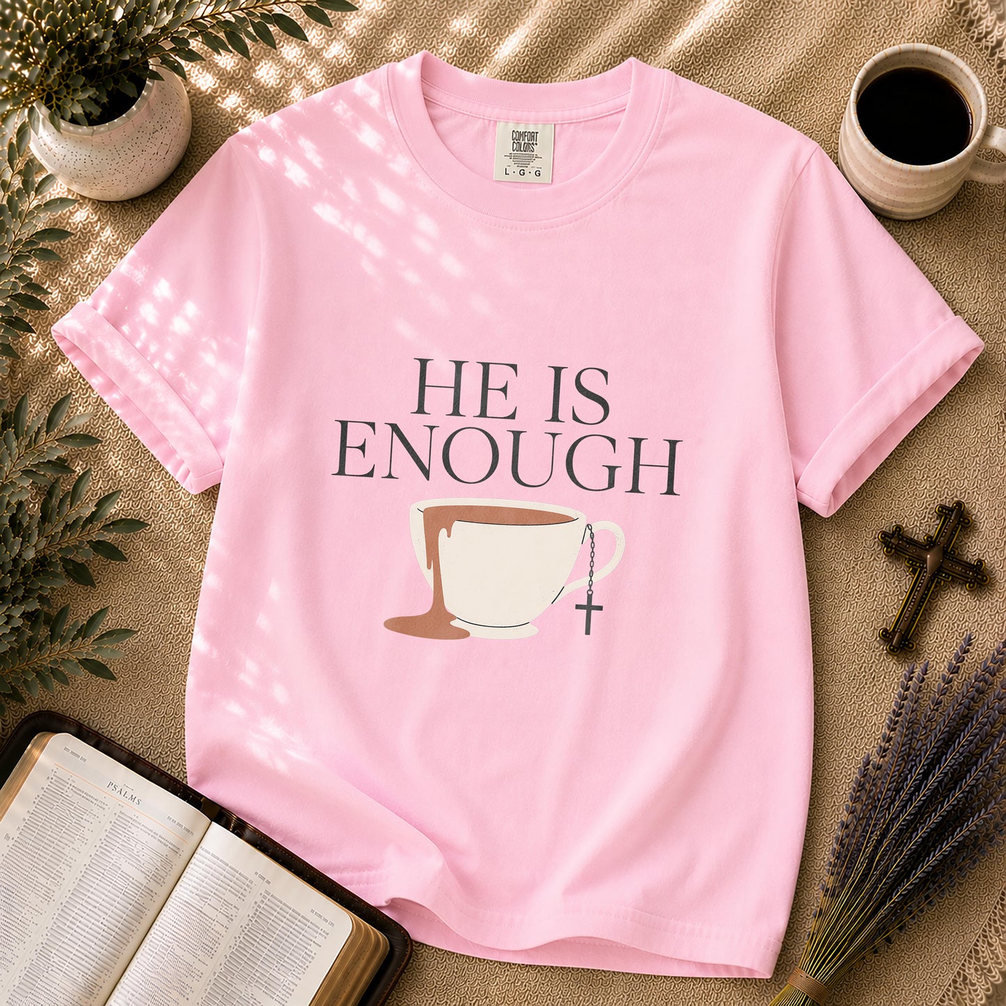 He Is Enough Minimalist Christian T-Shirt